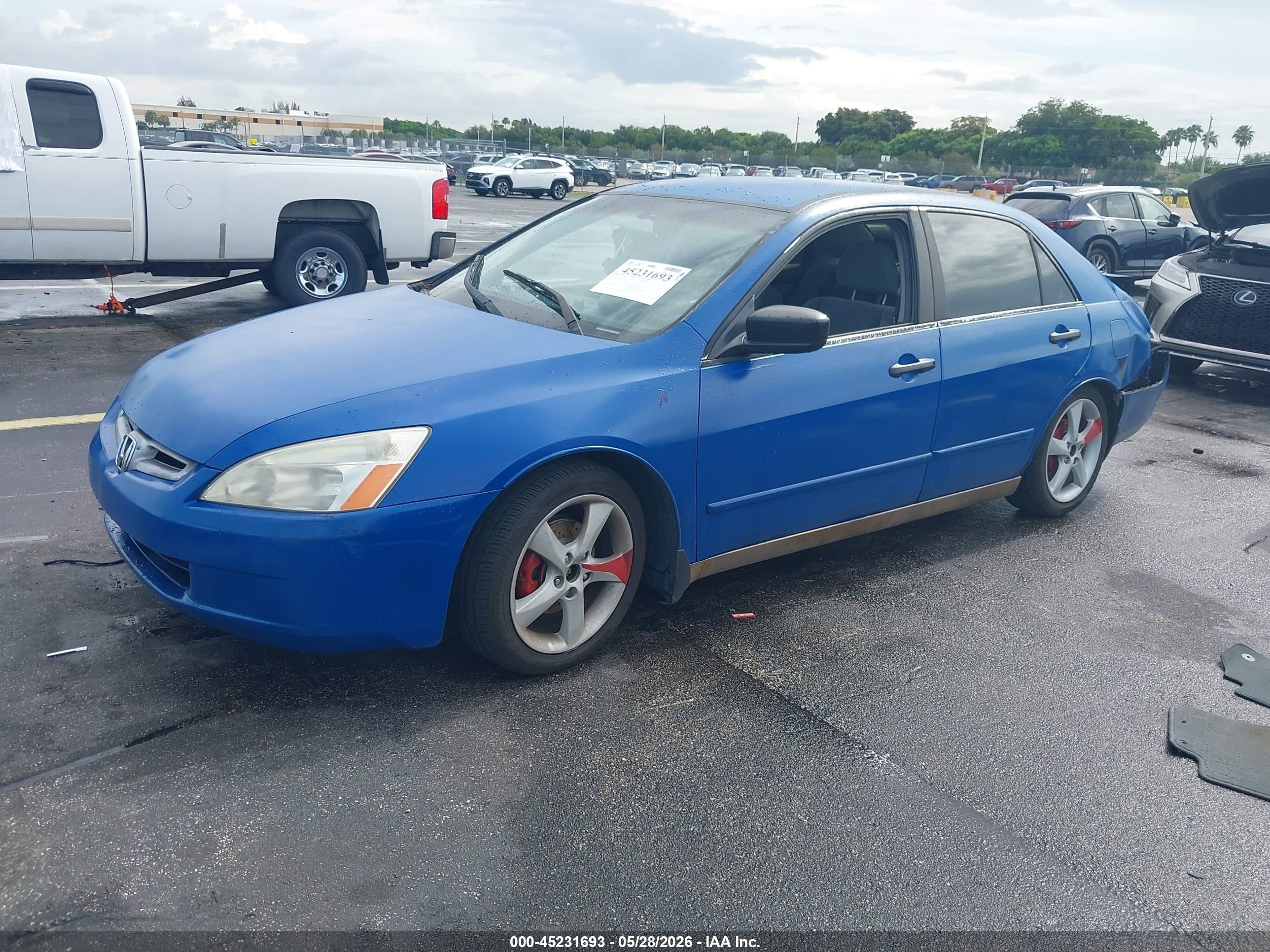 2004 Honda Accord 2.4 Dx Синий vin: 1HGCM56114A067769
