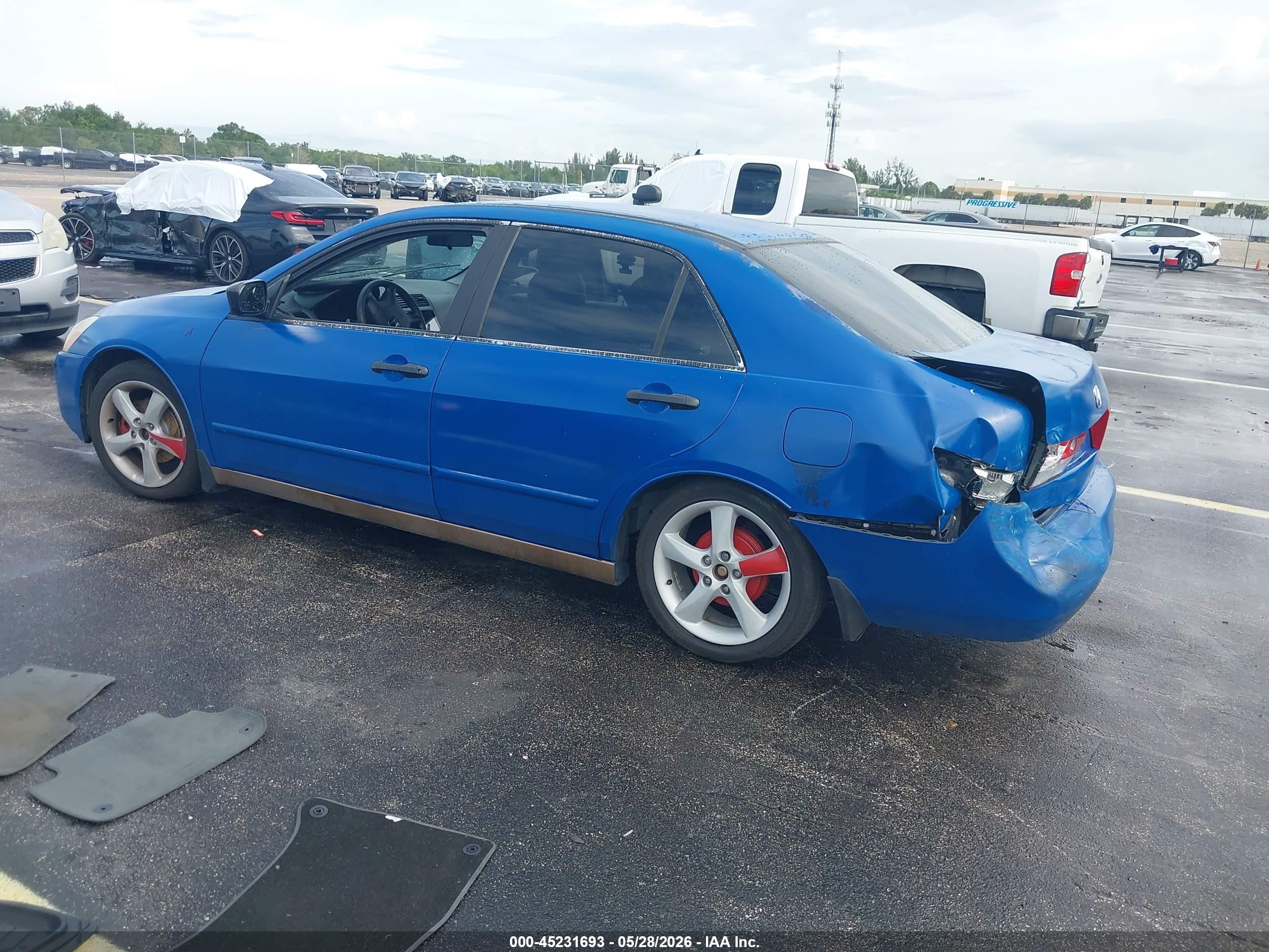 2004 Honda Accord 2.4 Dx Синий vin: 1HGCM56114A067769