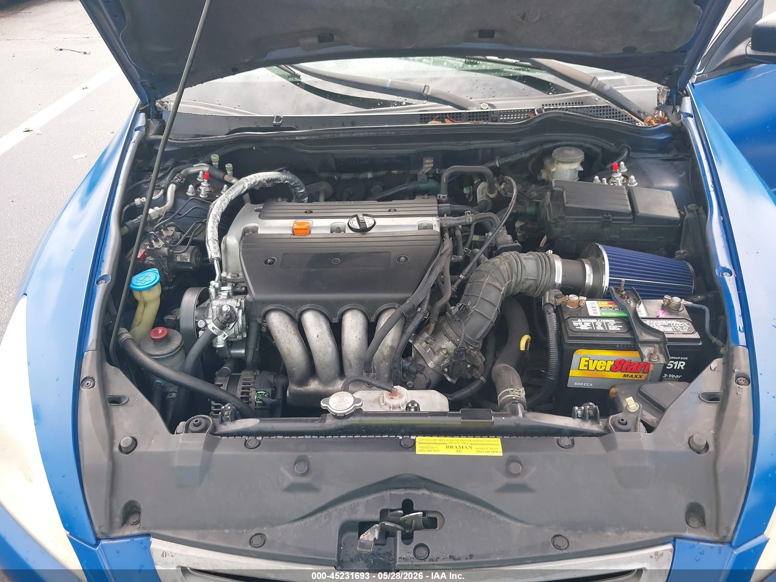 2004 Honda Accord 2.4 Dx Синий vin: 1HGCM56114A067769