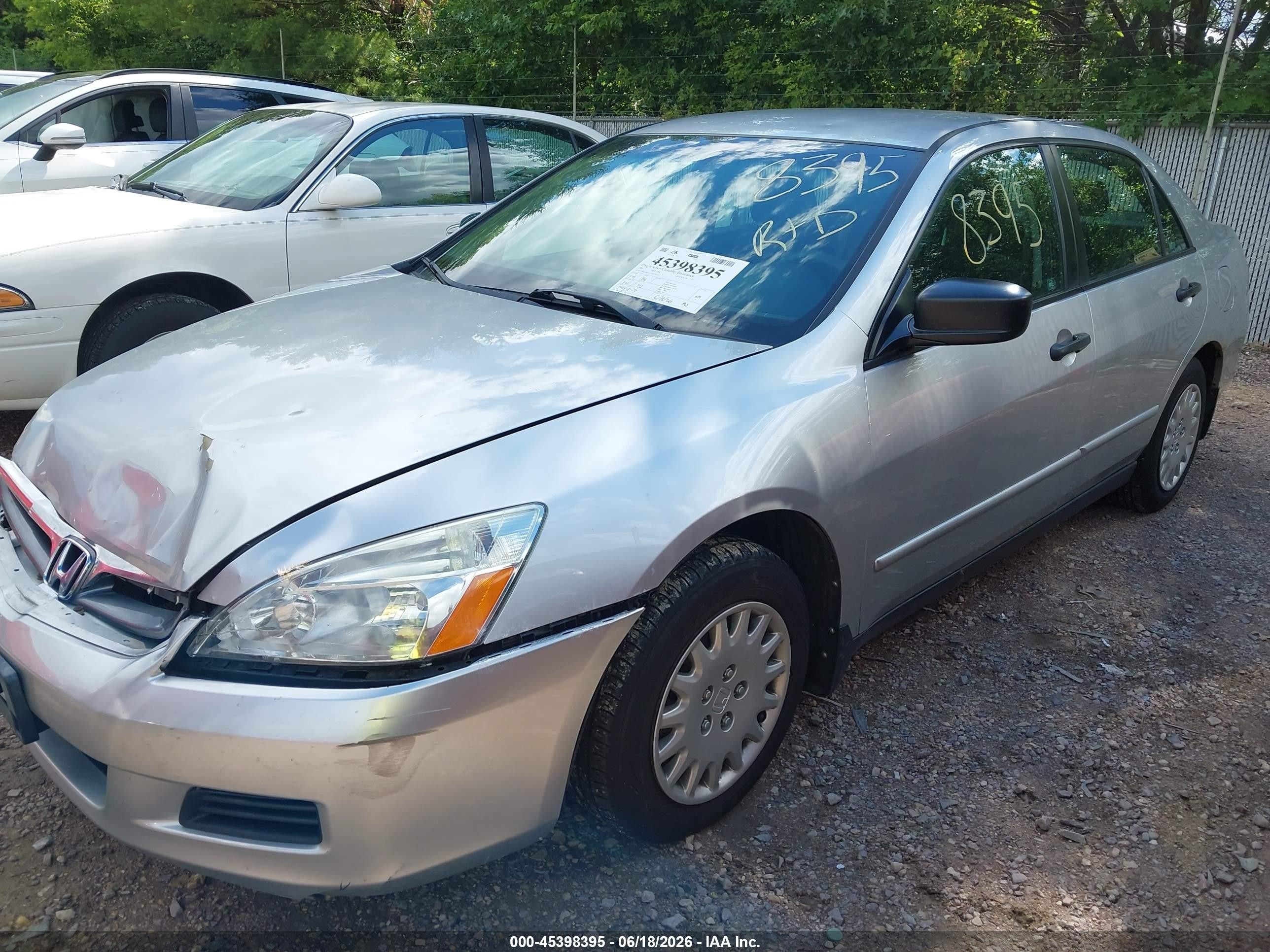 2007 Honda Accord 2.4 Vp Silver vin: 1HGCM56117A070773