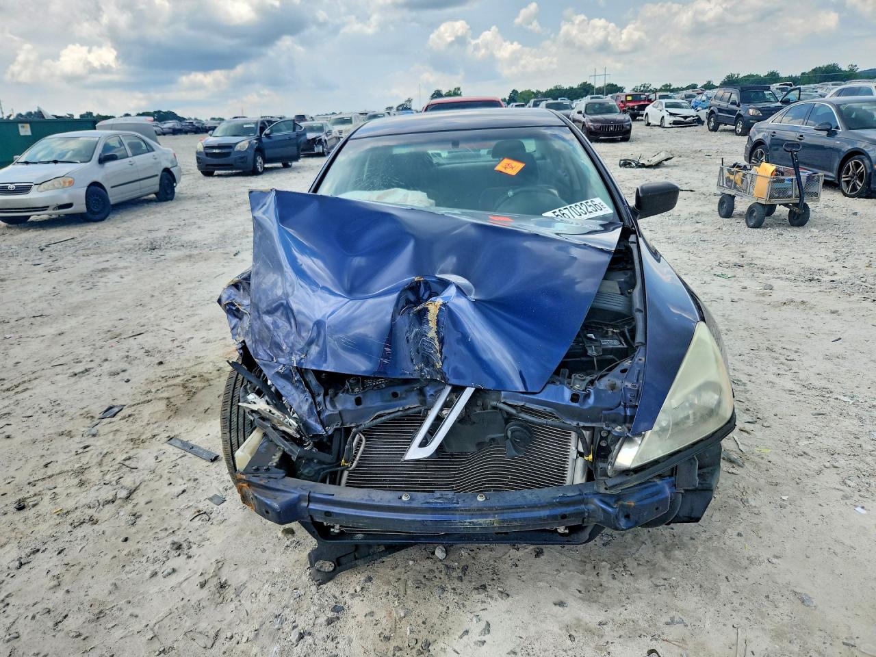 2004 Honda Accord Dx Blue vin: 1HGCM56124A096245