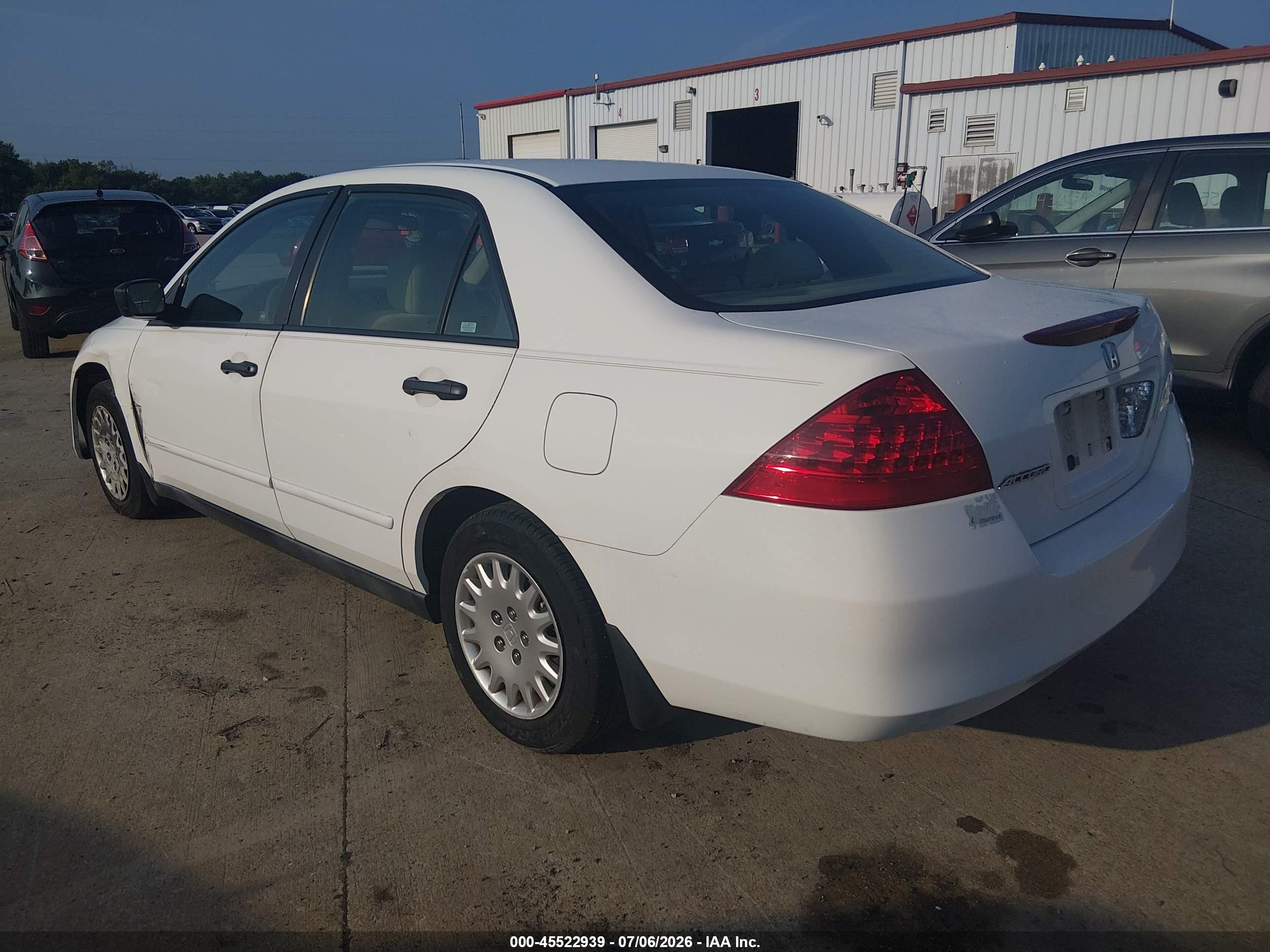 2006 Honda Accord 2.4 Vp White vin: 1HGCM56126A072143