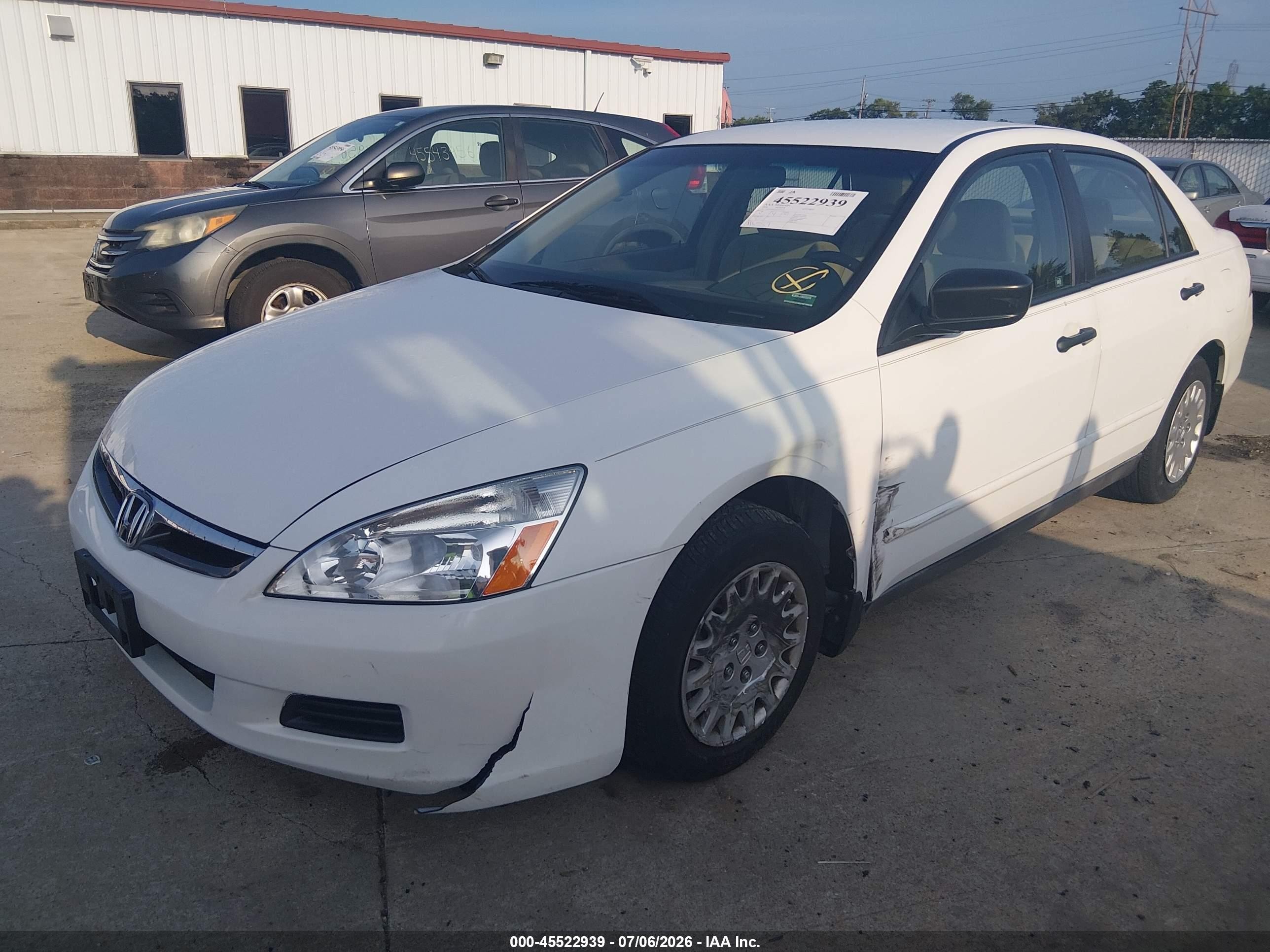 2006 Honda Accord 2.4 Vp White vin: 1HGCM56126A072143