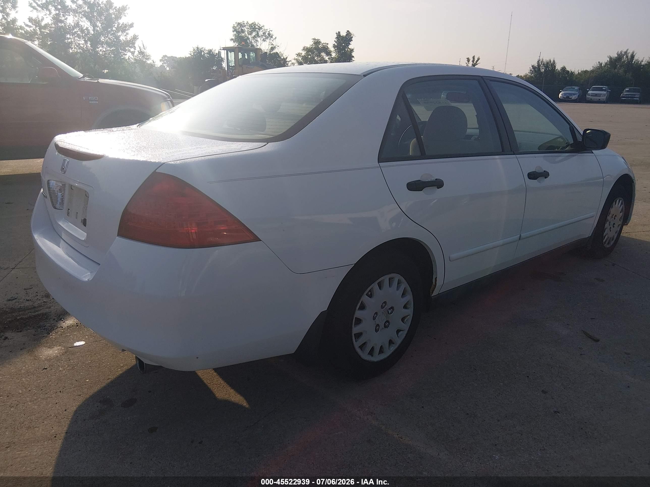 2006 Honda Accord 2.4 Vp White vin: 1HGCM56126A072143
