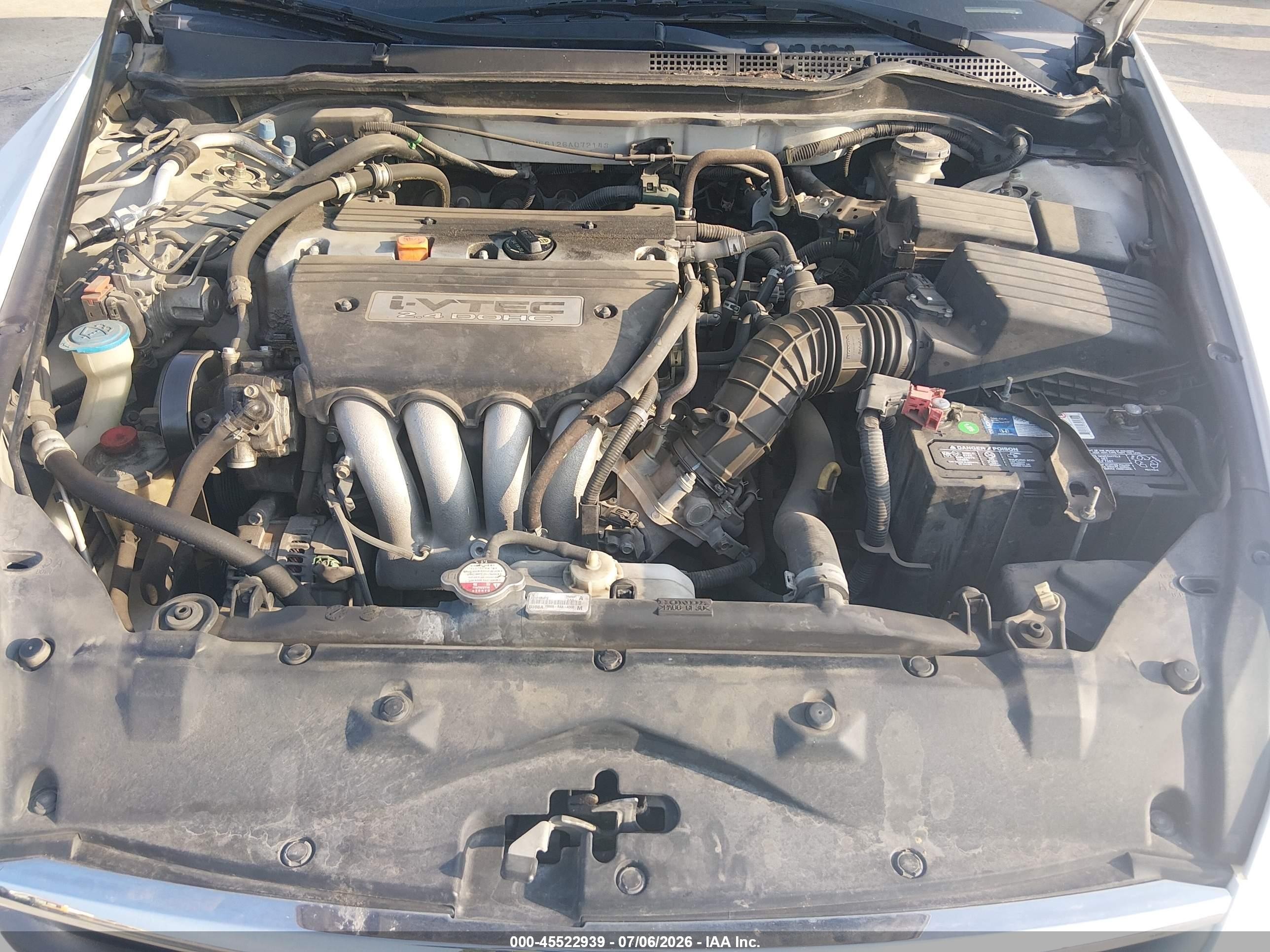 2006 Honda Accord 2.4 Vp White vin: 1HGCM56126A072143