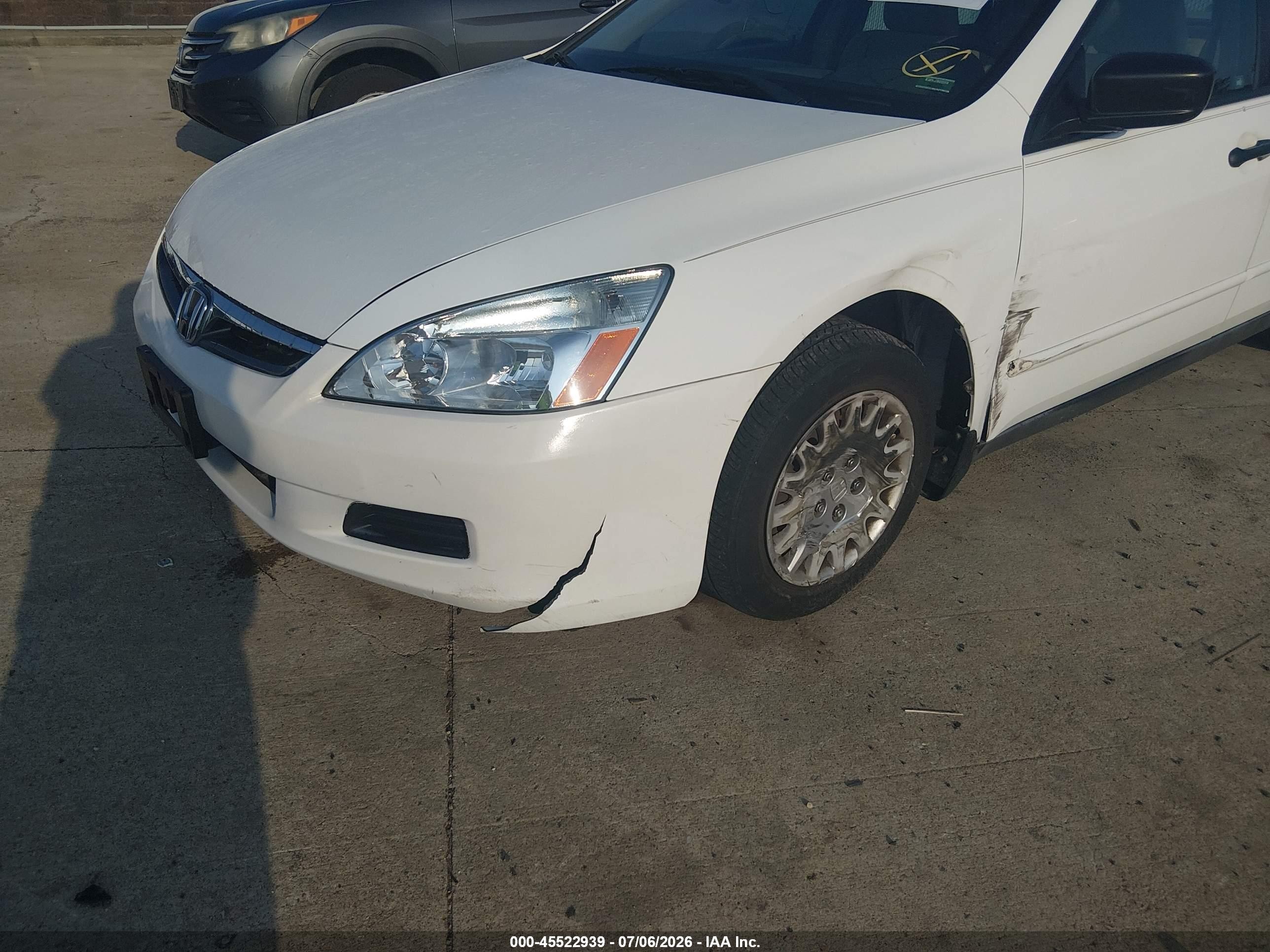 2006 Honda Accord 2.4 Vp White vin: 1HGCM56126A072143