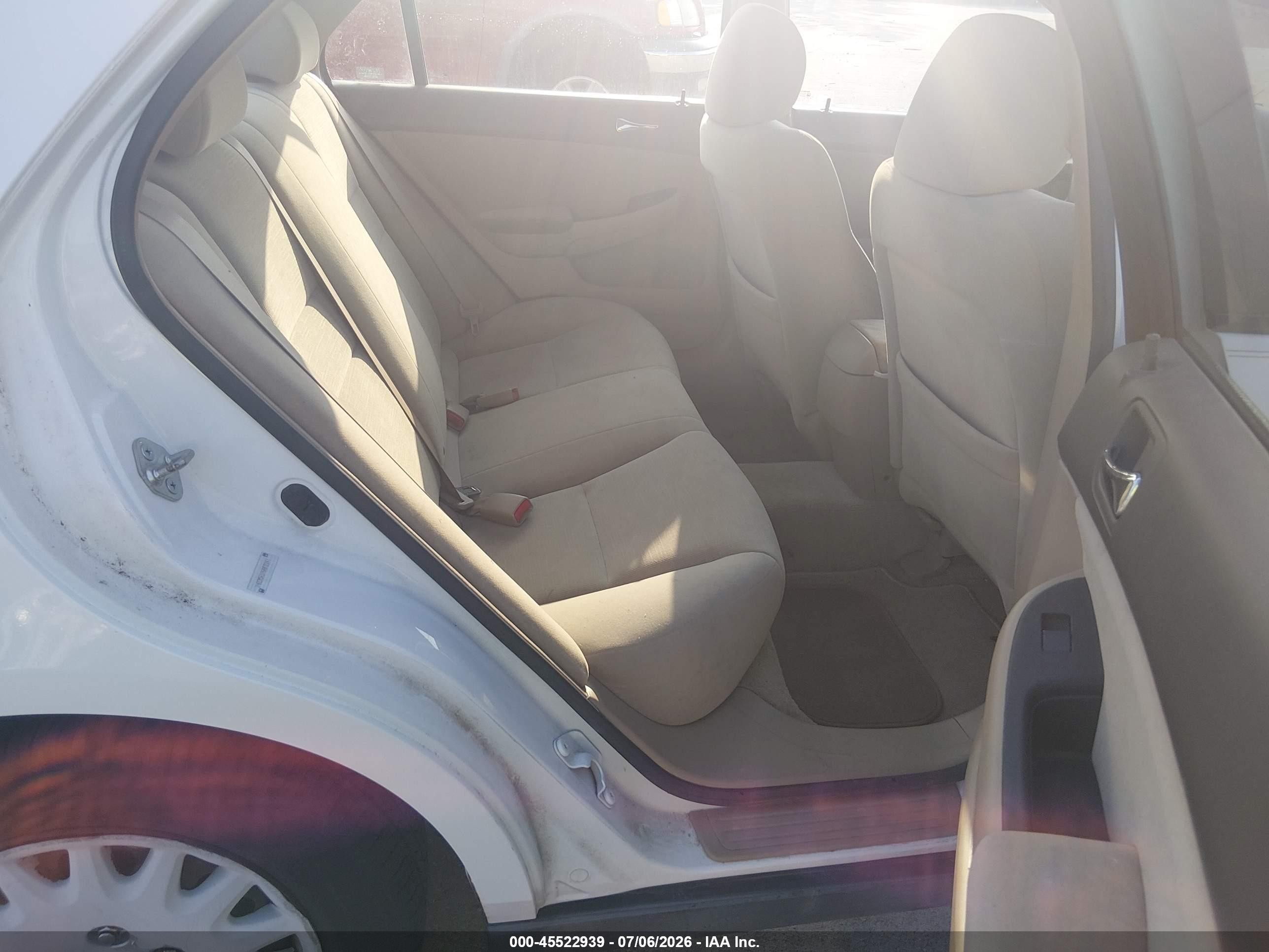 2006 Honda Accord 2.4 Vp White vin: 1HGCM56126A072143