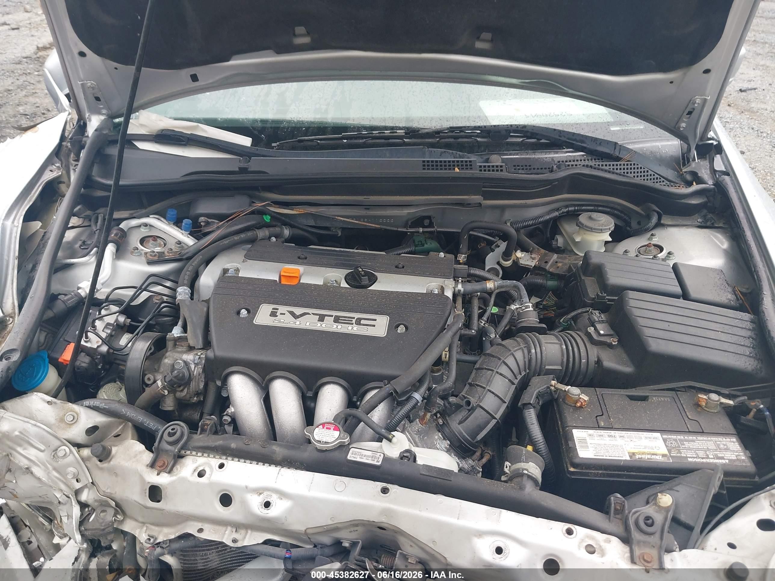 2006 Honda Accord 2.4 Vp Silver vin: 1HGCM56126A112222