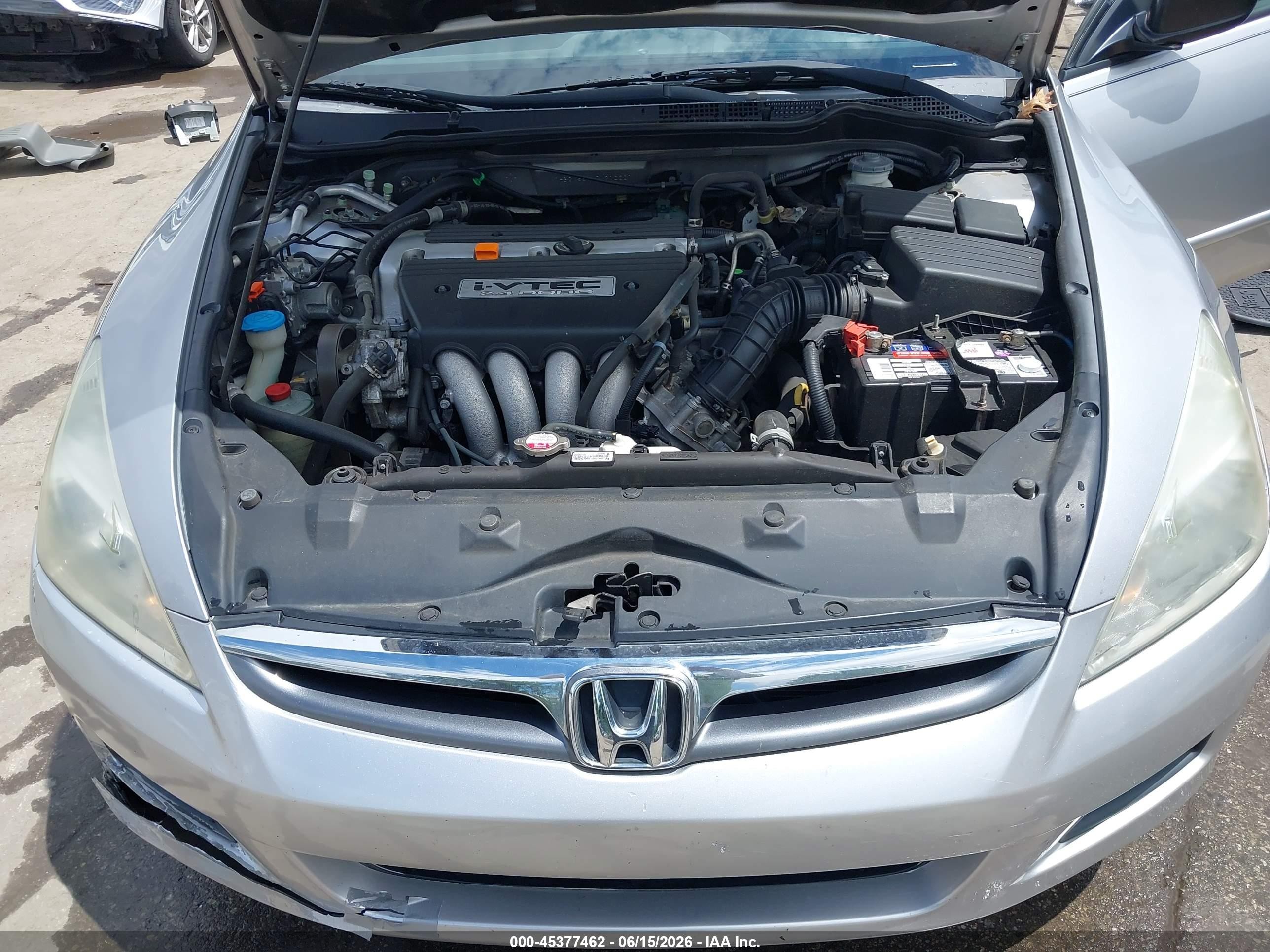 2007 Honda Accord 2.4 Vp Silver vin: 1HGCM56137A210001
