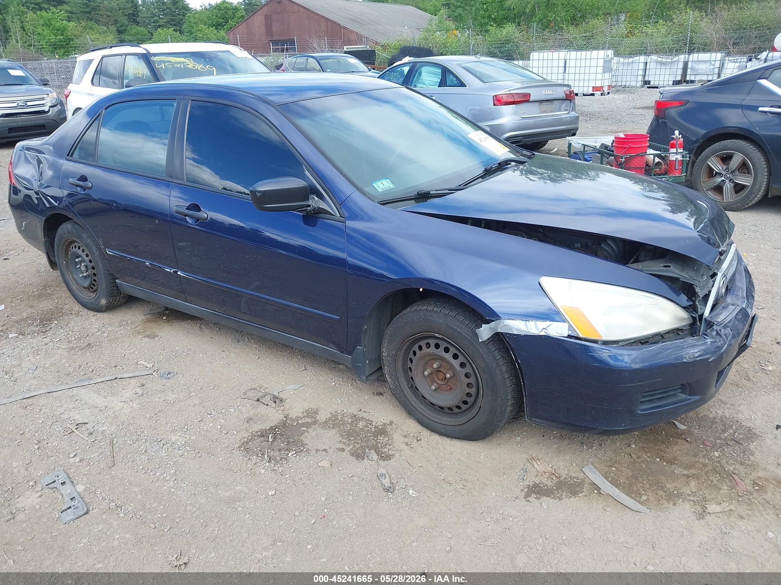 2007 Honda Accord 2.4 Vp Dark Blue vin: 1HGCM56147A160032