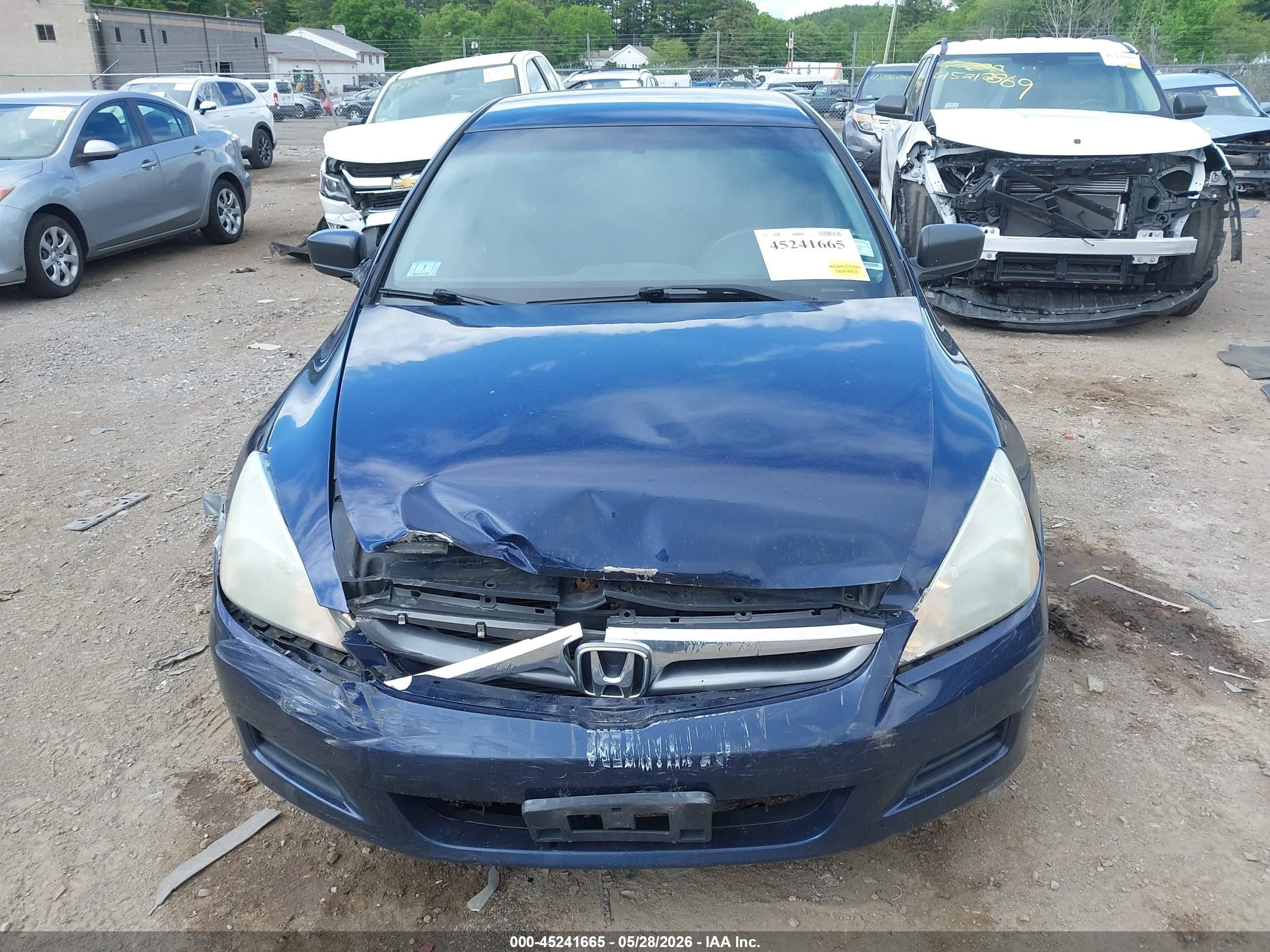 2007 Honda Accord 2.4 Vp Dark Blue vin: 1HGCM56147A160032
