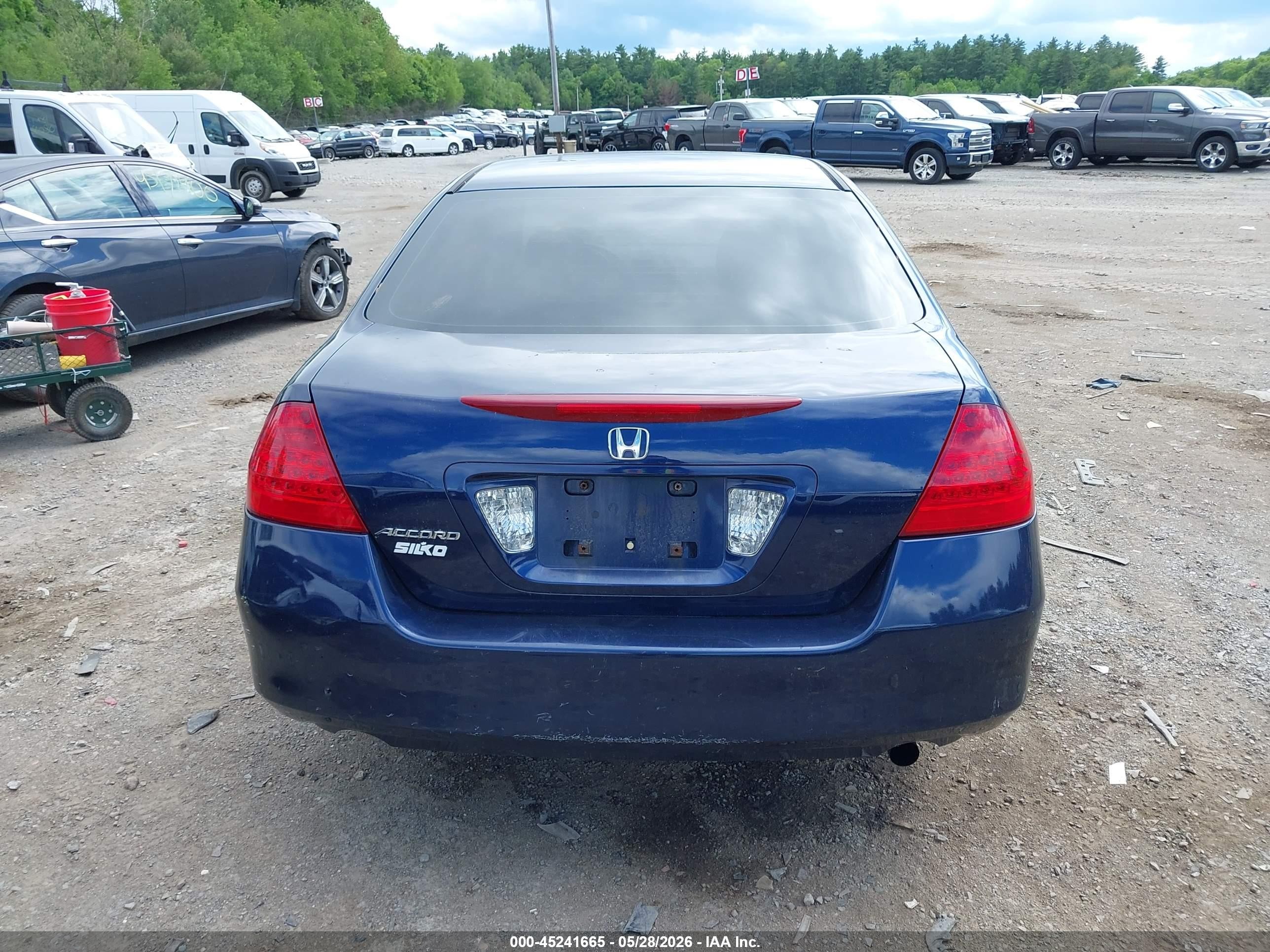 2007 Honda Accord 2.4 Vp Dark Blue vin: 1HGCM56147A160032