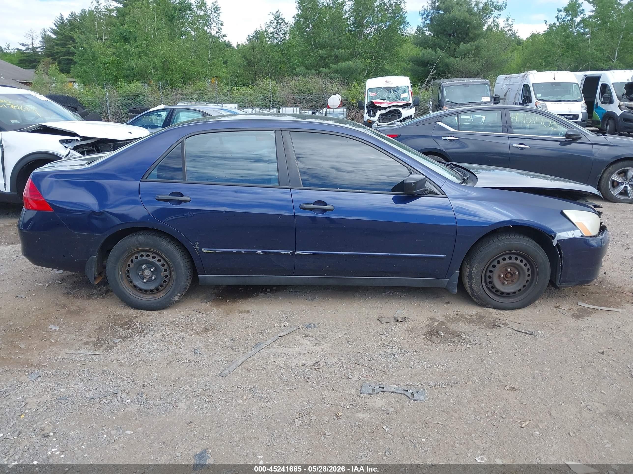 2007 Honda Accord 2.4 Vp Dark Blue vin: 1HGCM56147A160032