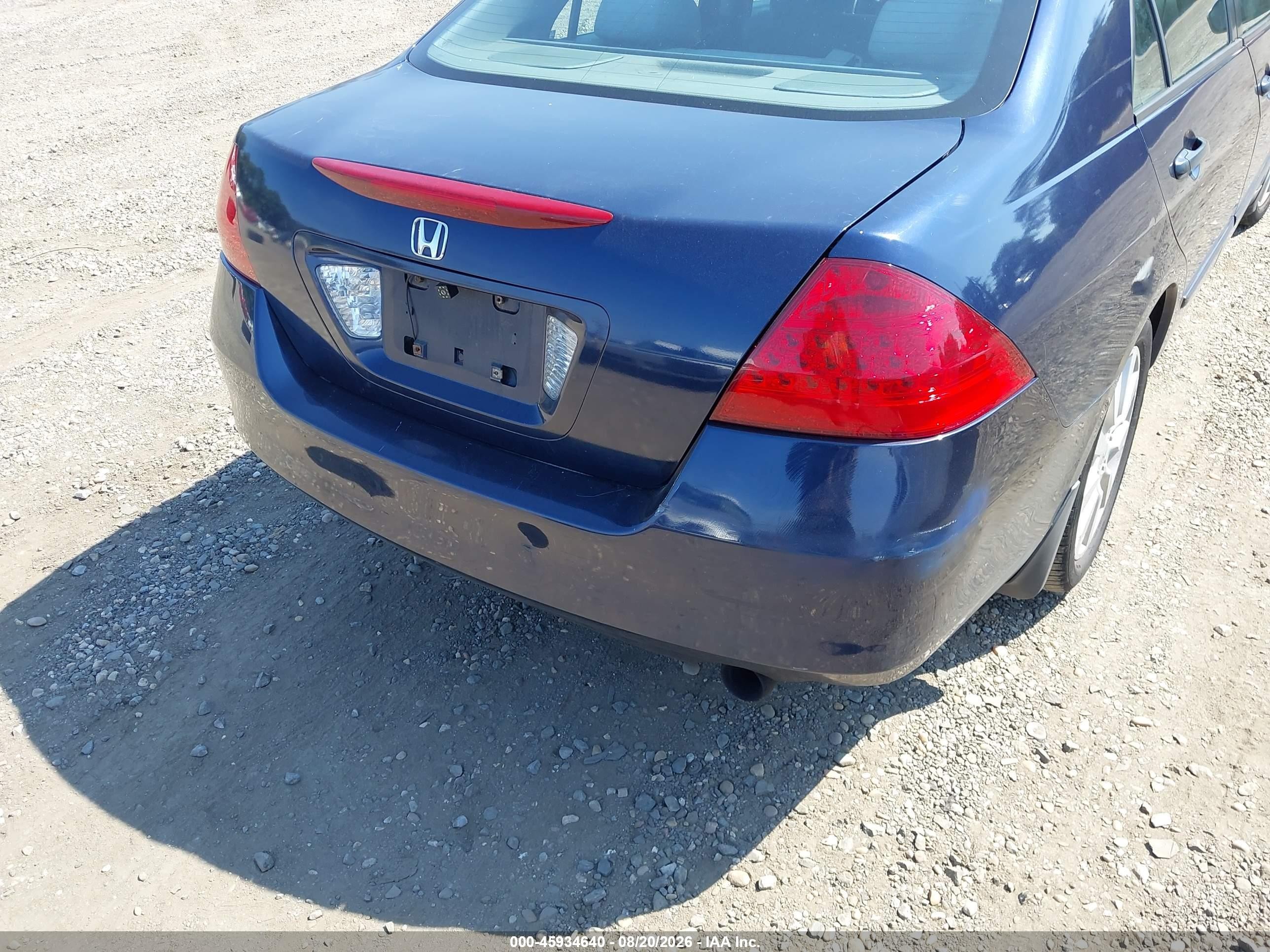 2007 Honda Accord 2.4 Vp Blue vin: 1HGCM56147A182063