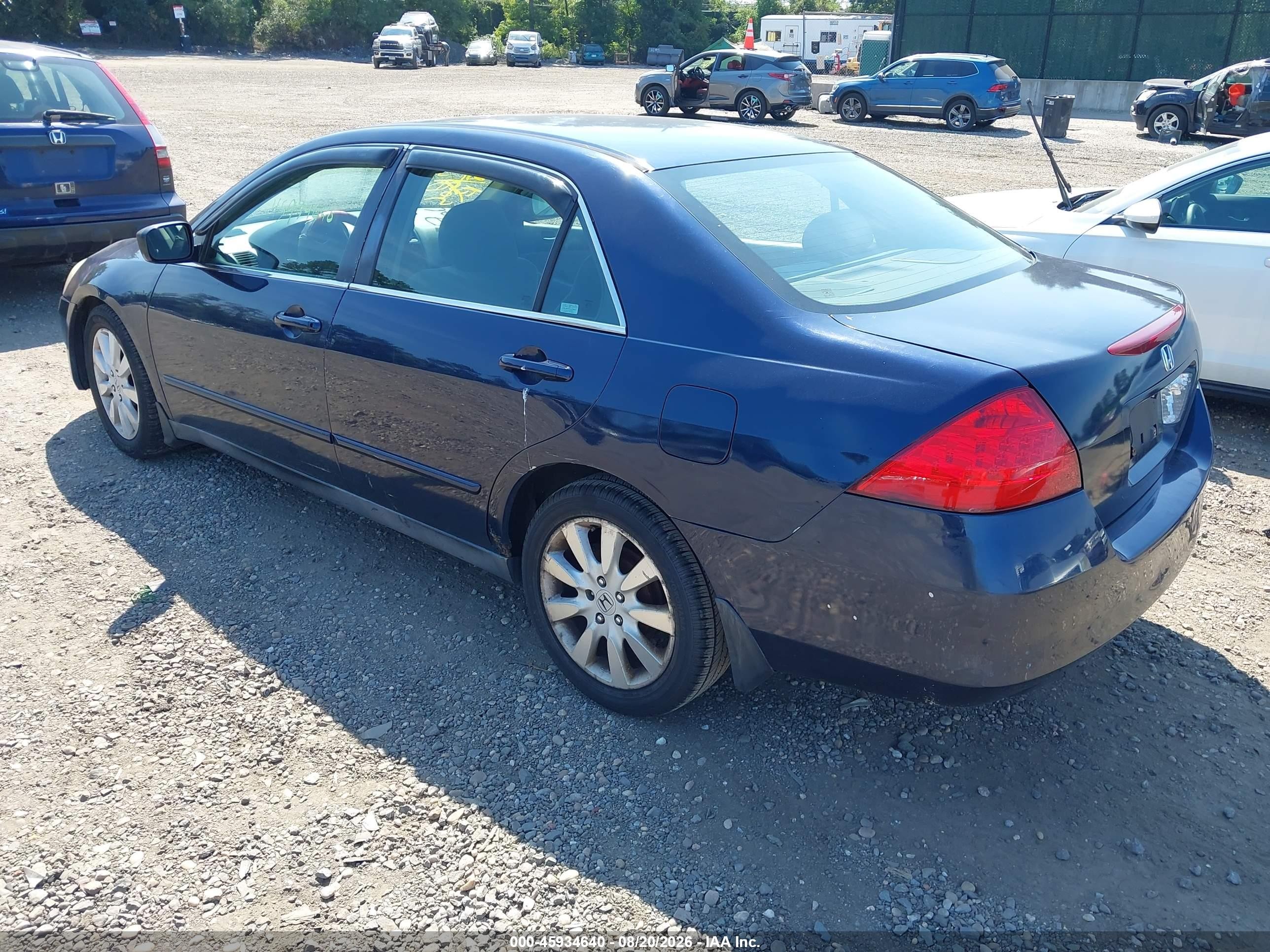 2007 Honda Accord 2.4 Vp Blue vin: 1HGCM56147A182063