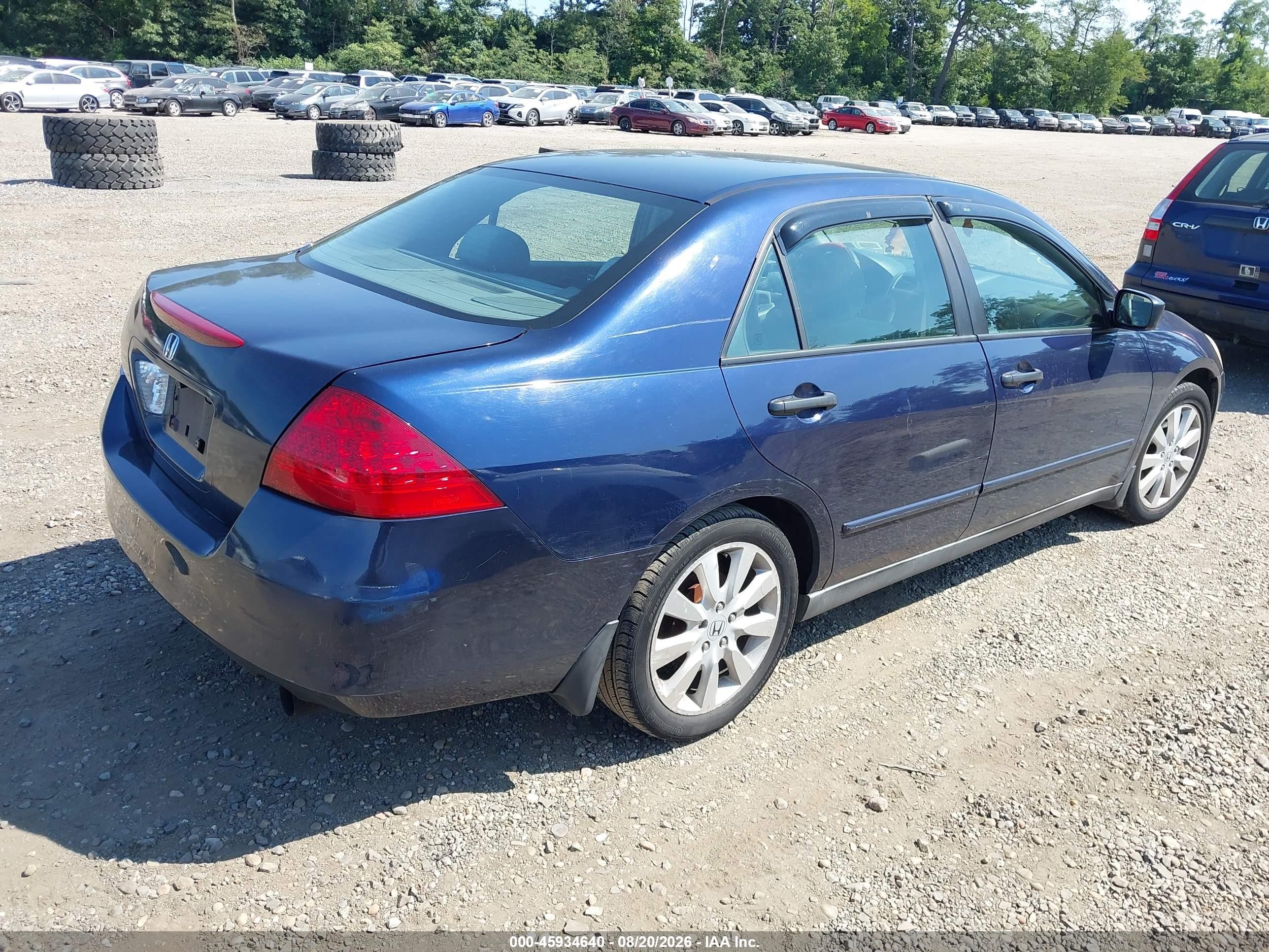 2007 Honda Accord 2.4 Vp Blue vin: 1HGCM56147A182063