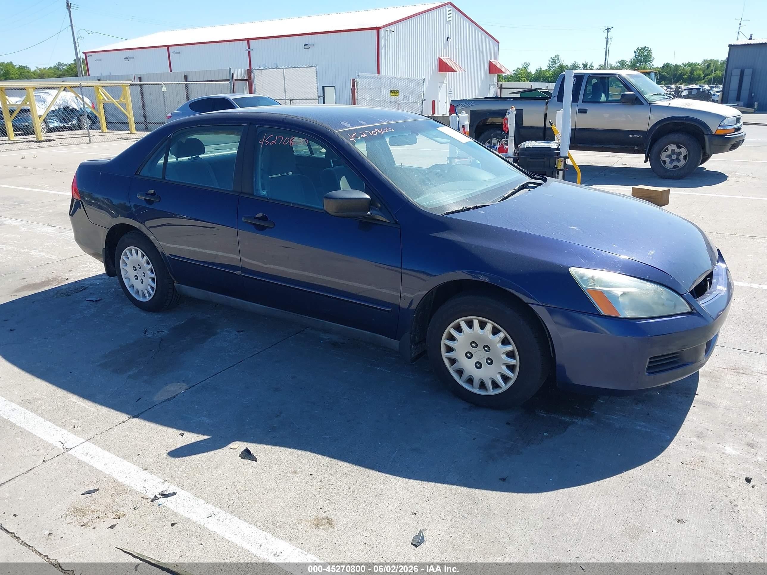 2006 Honda Accord 2.4 Vp Blue vin: 1HGCM56156A166629