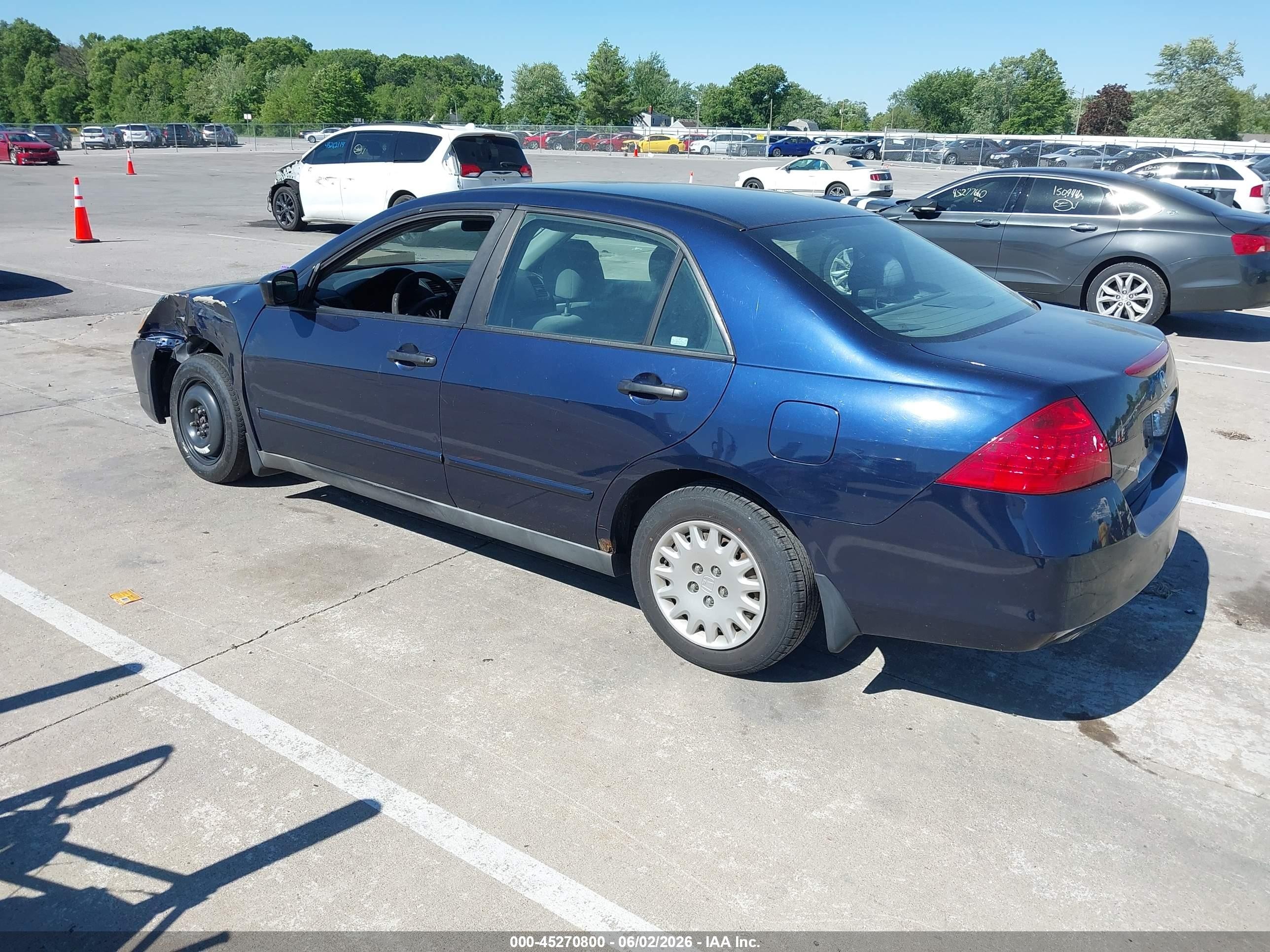 2006 Honda Accord 2.4 Vp Blue vin: 1HGCM56156A166629