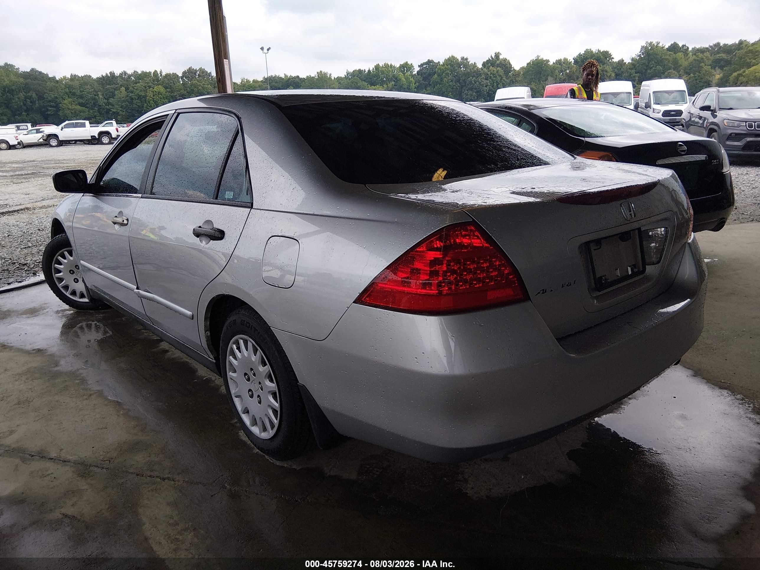 2007 Honda Accord 2.4 Vp Silver vin: 1HGCM56157A029367