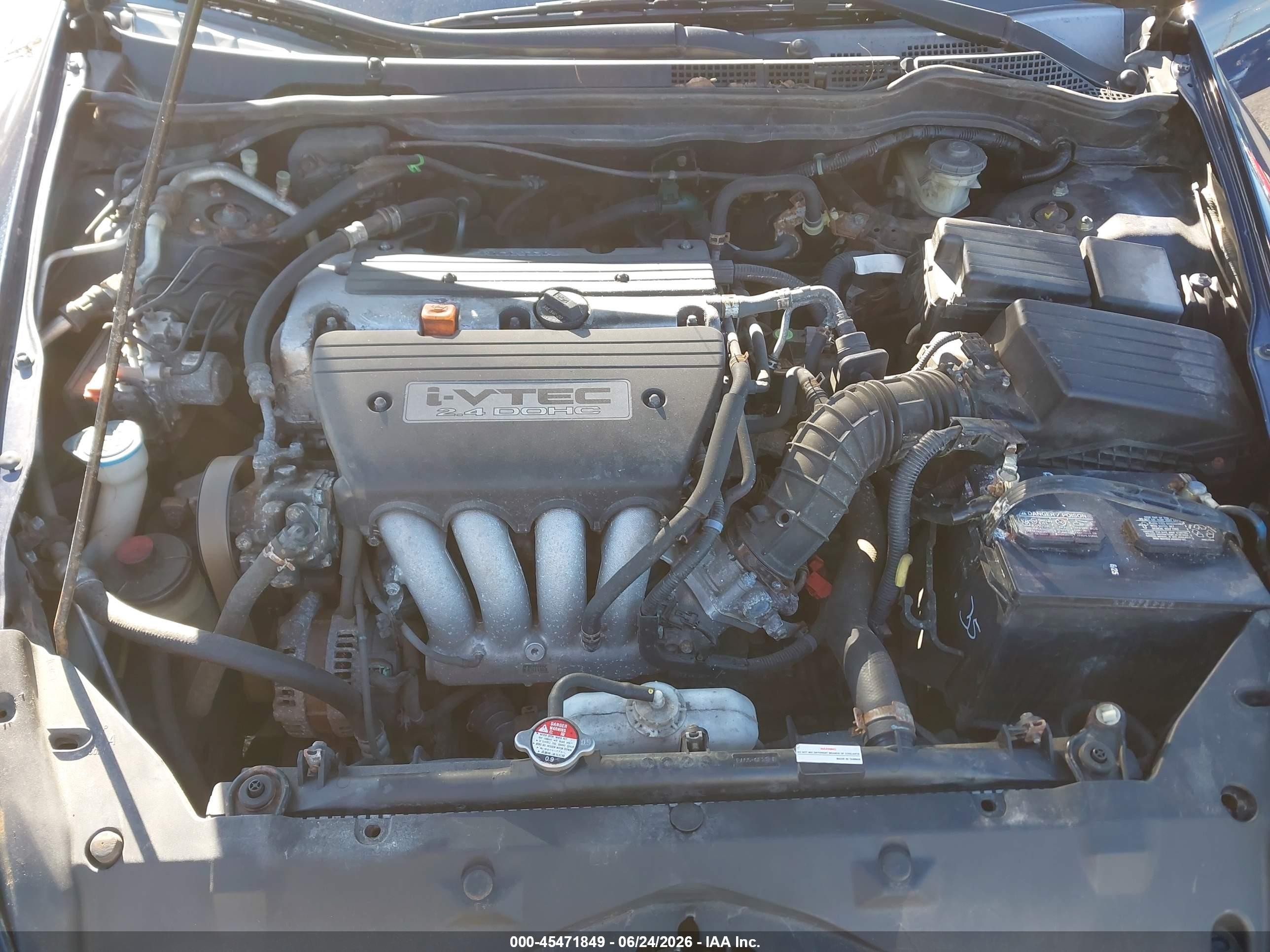 2007 Honda Accord 2.4 Vp Blue vin: 1HGCM56157A209108