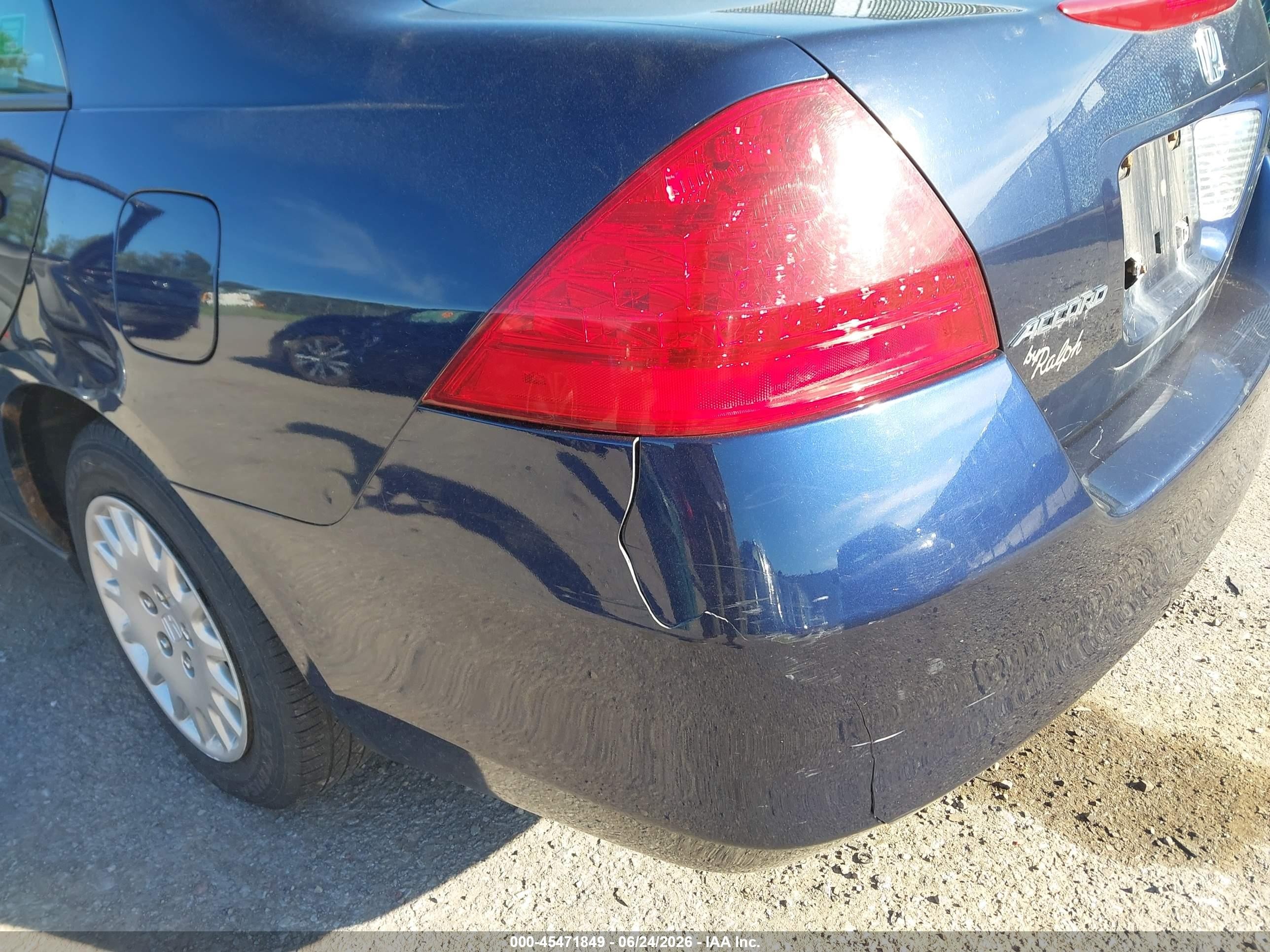 2007 Honda Accord 2.4 Vp Blue vin: 1HGCM56157A209108