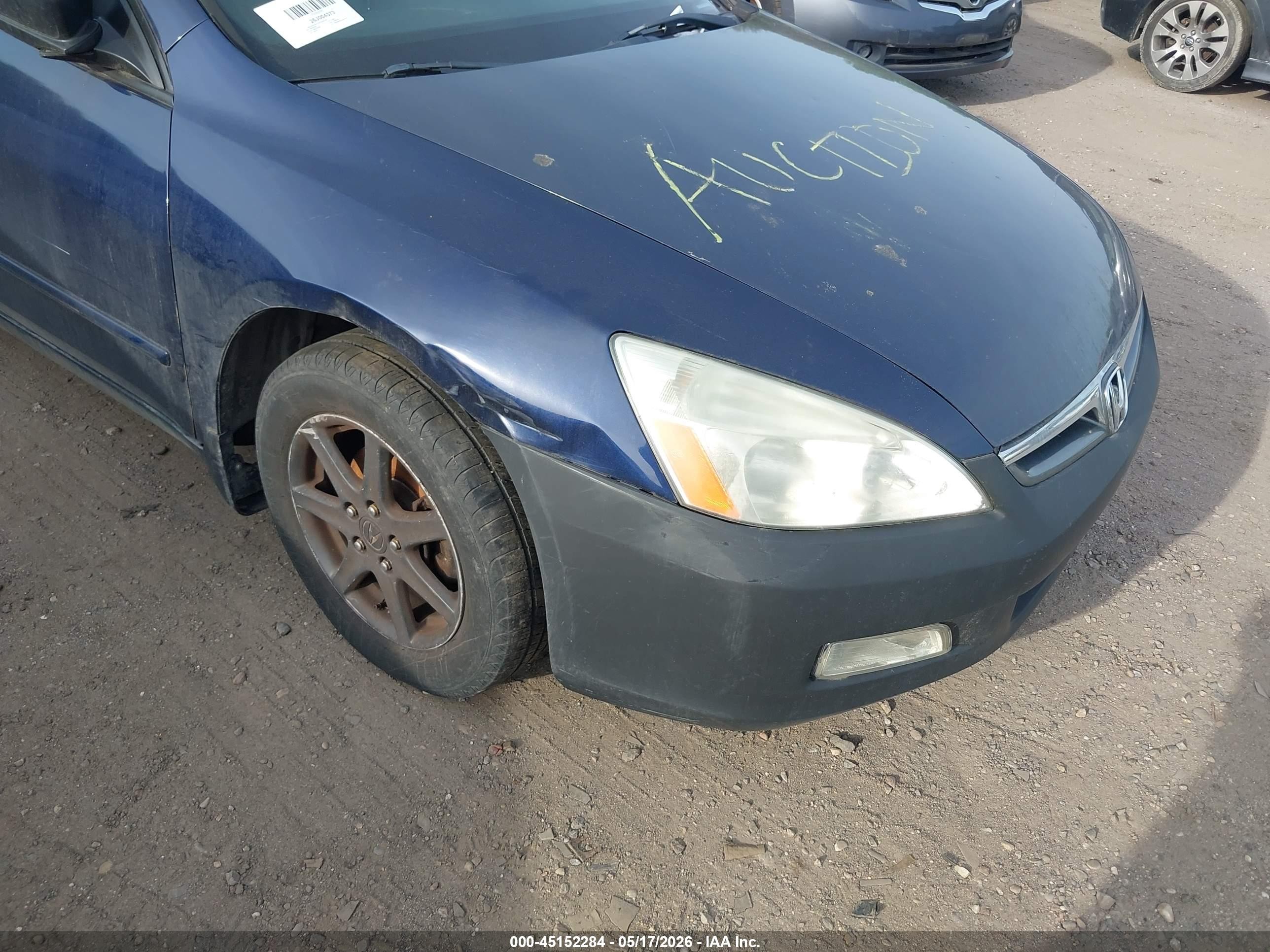 2006 Honda Accord 2.4 Vp Blue vin: 1HGCM56166A012107