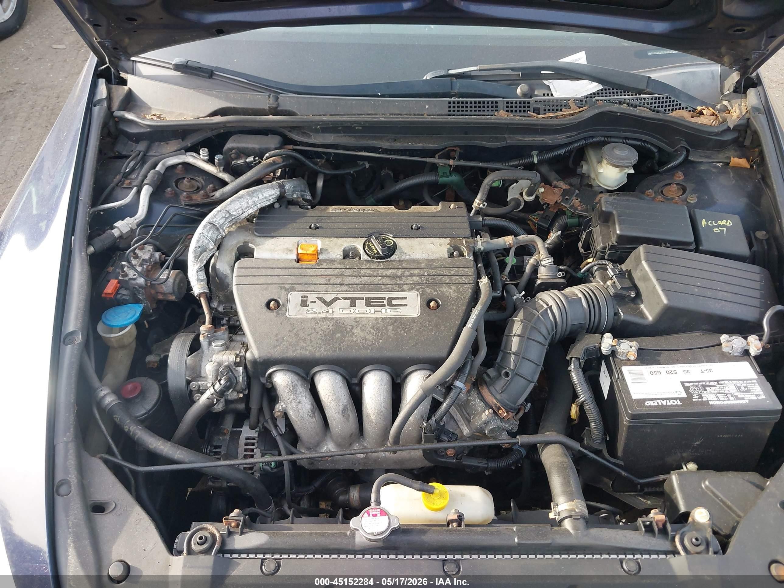 2006 Honda Accord 2.4 Vp Blue vin: 1HGCM56166A012107