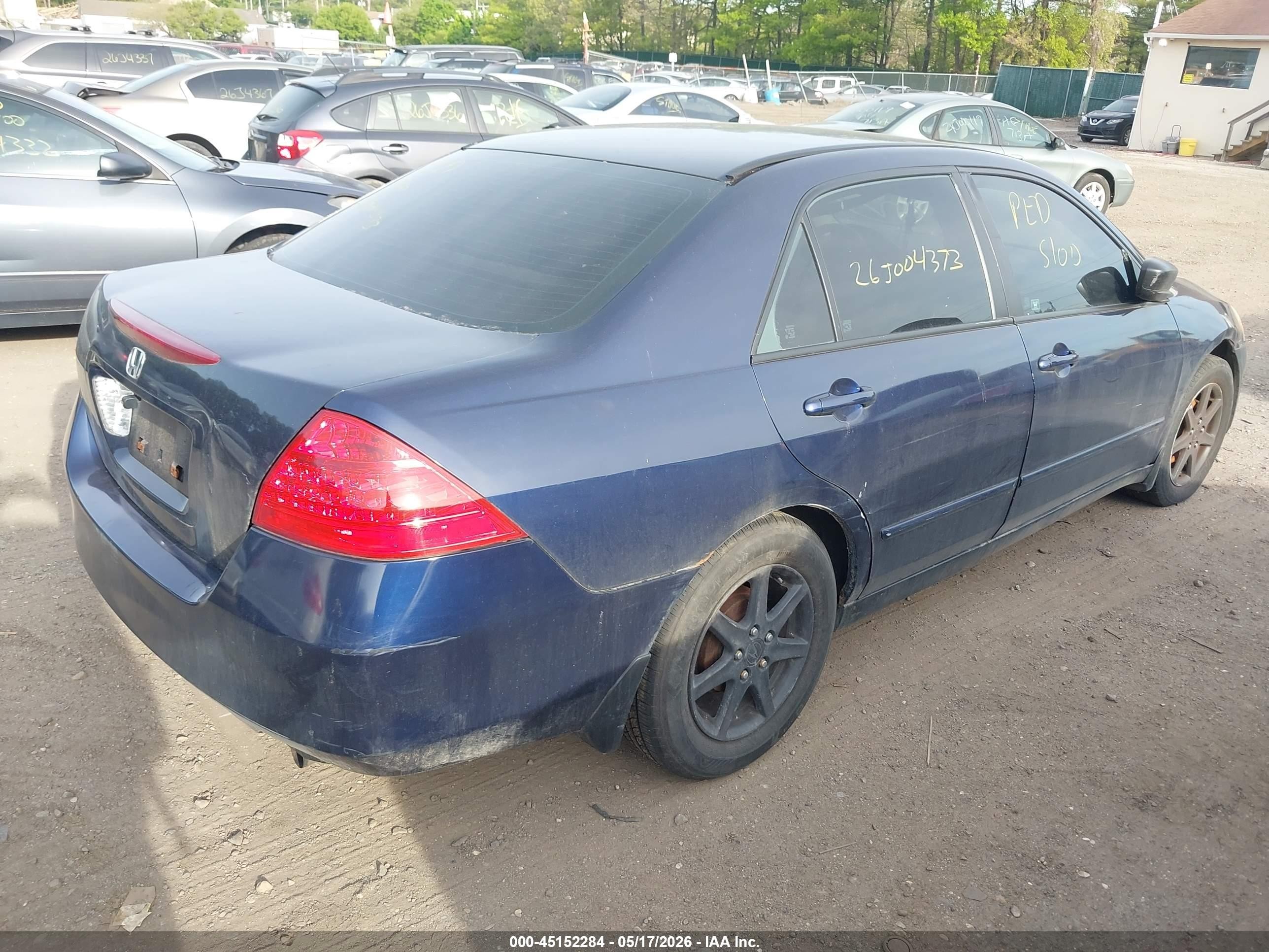 2006 Honda Accord 2.4 Vp Blue vin: 1HGCM56166A012107