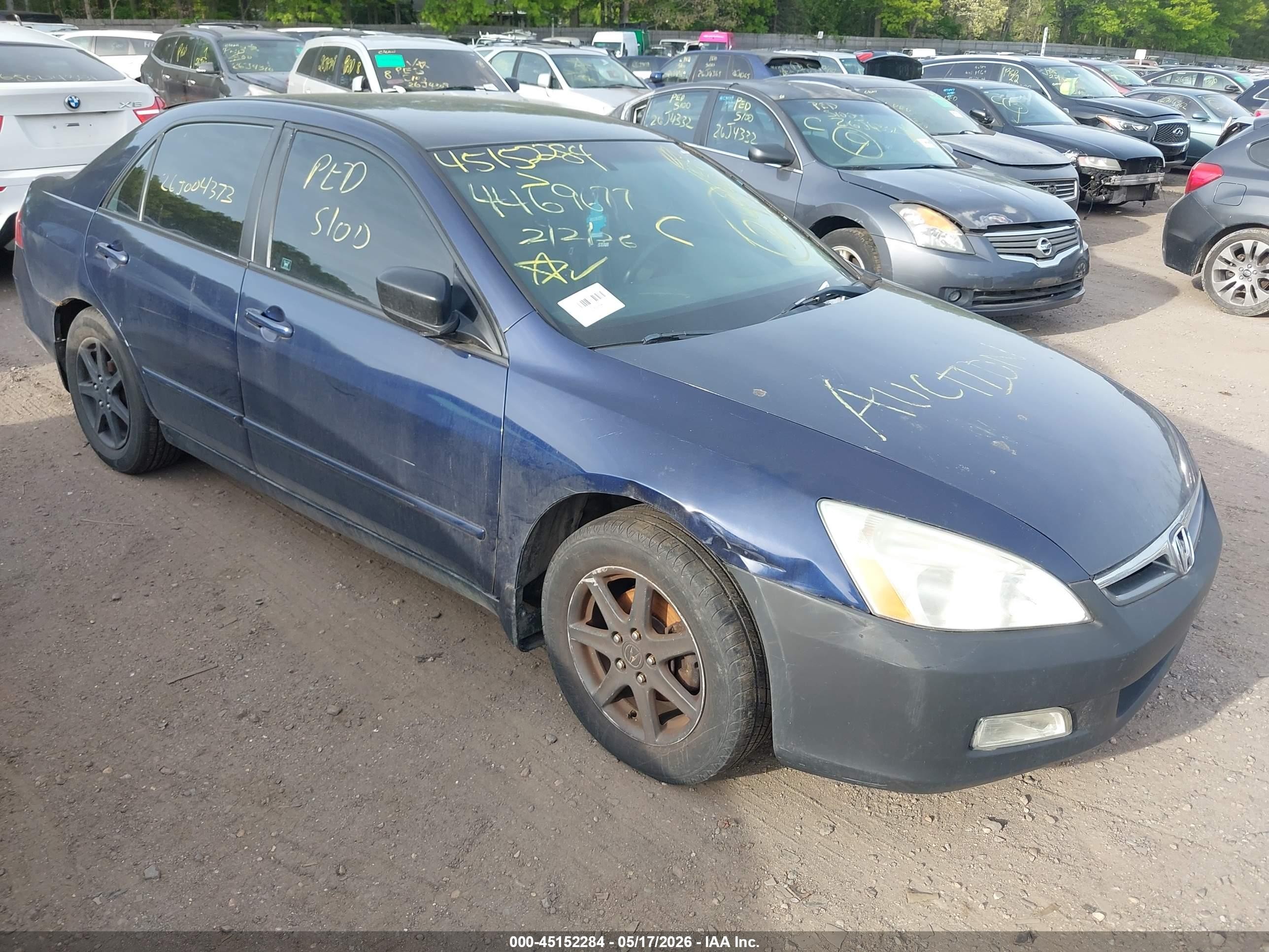 2006 Honda Accord 2.4 Vp Blue vin: 1HGCM56166A012107
