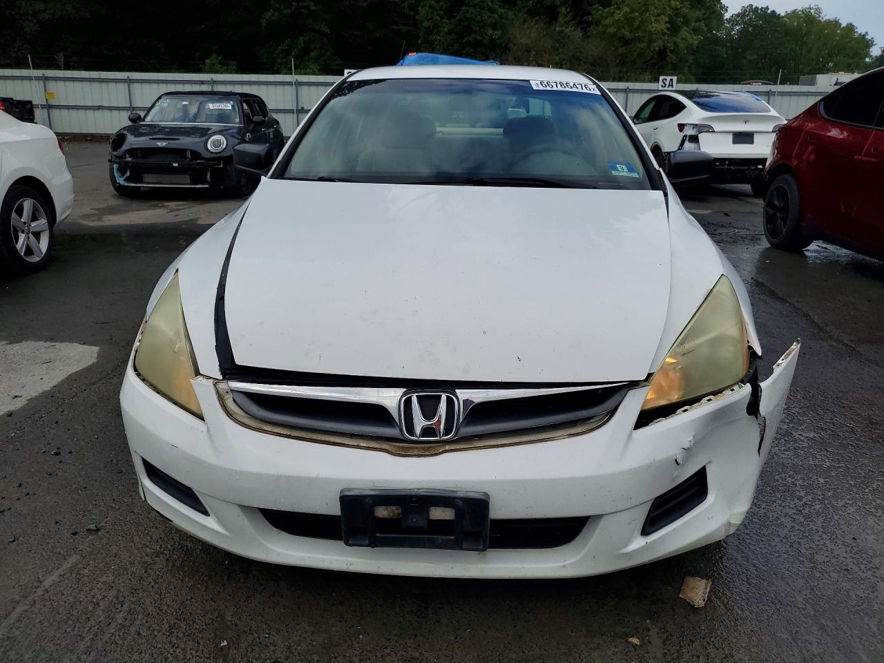 2007 Honda Accord Value White vin: 1HGCM56167A152448