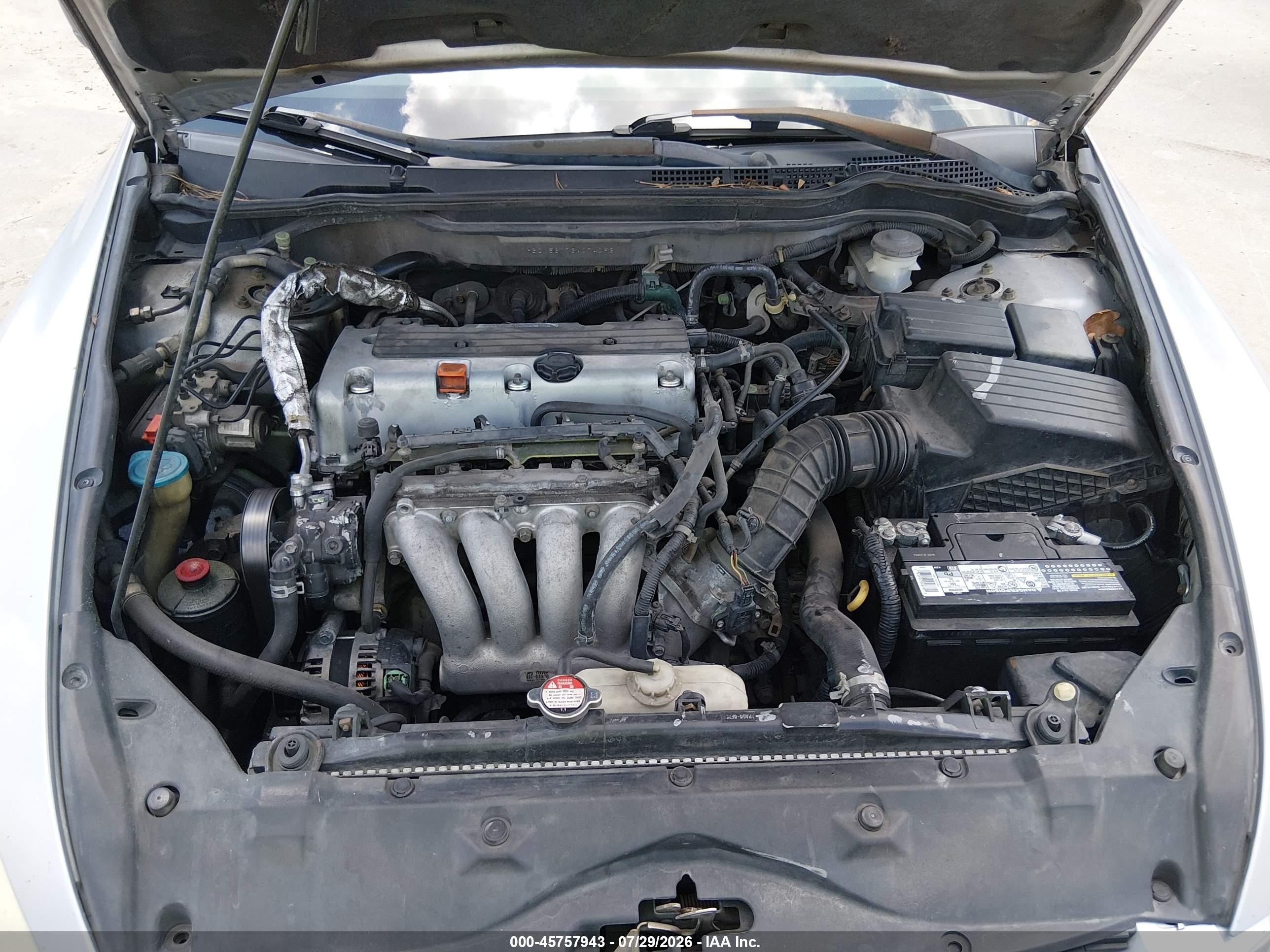 2003 Honda Accord 2.4 Dx Silver vin: 1HGCM56173A074093