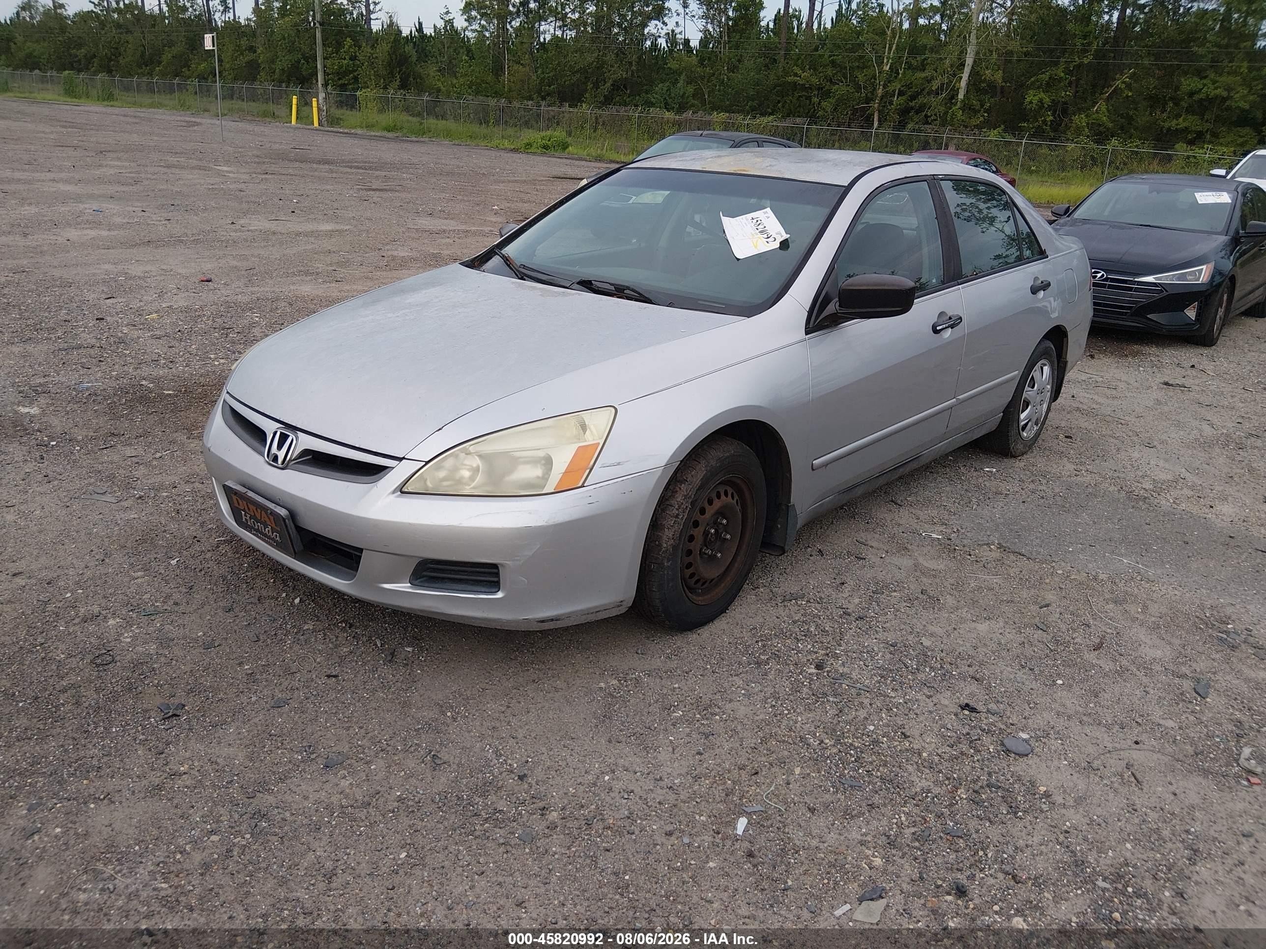 2006 Honda Accord 2.4 Vp Gray vin: 1HGCM56176A097281