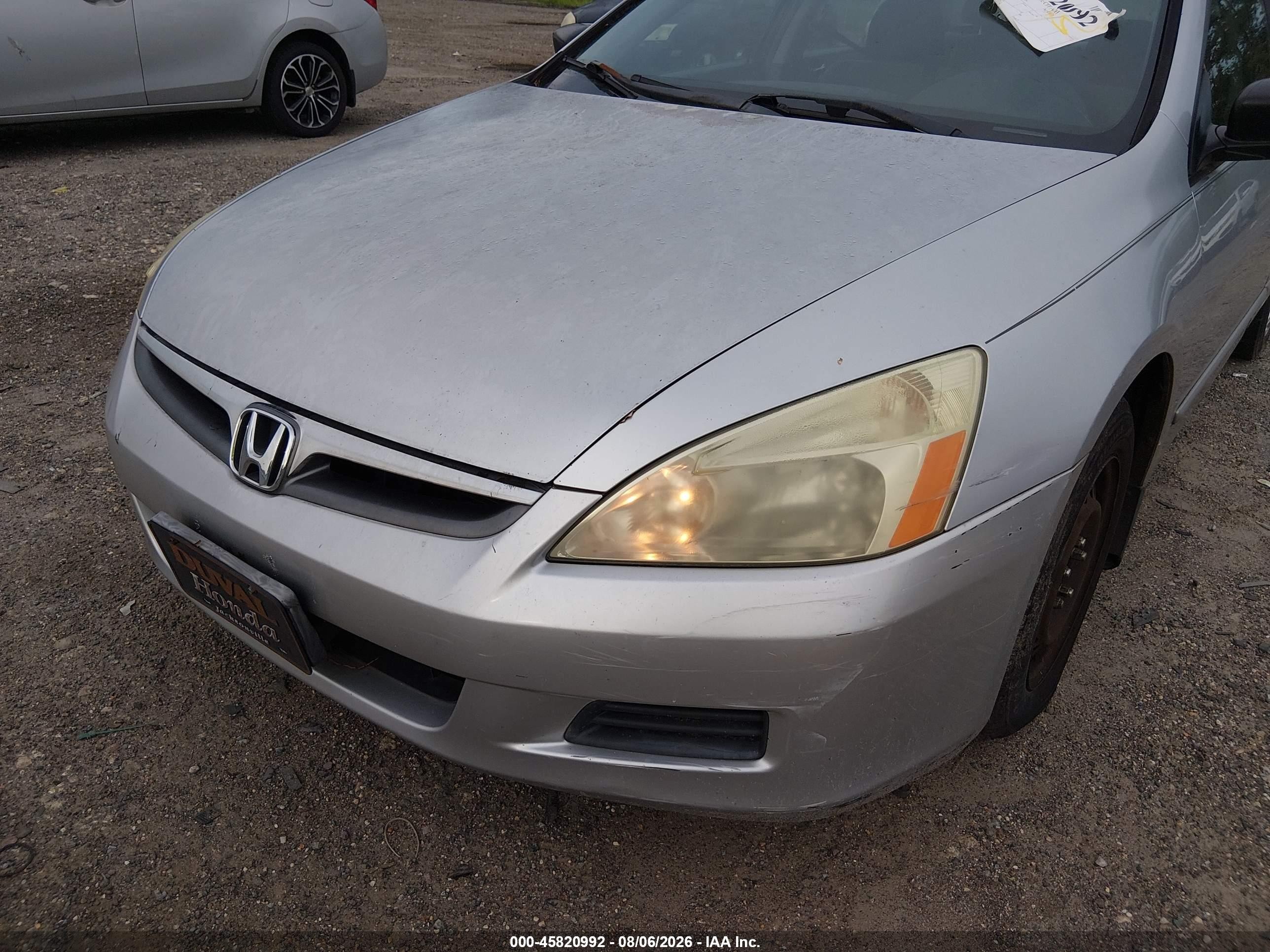 2006 Honda Accord 2.4 Vp Gray vin: 1HGCM56176A097281