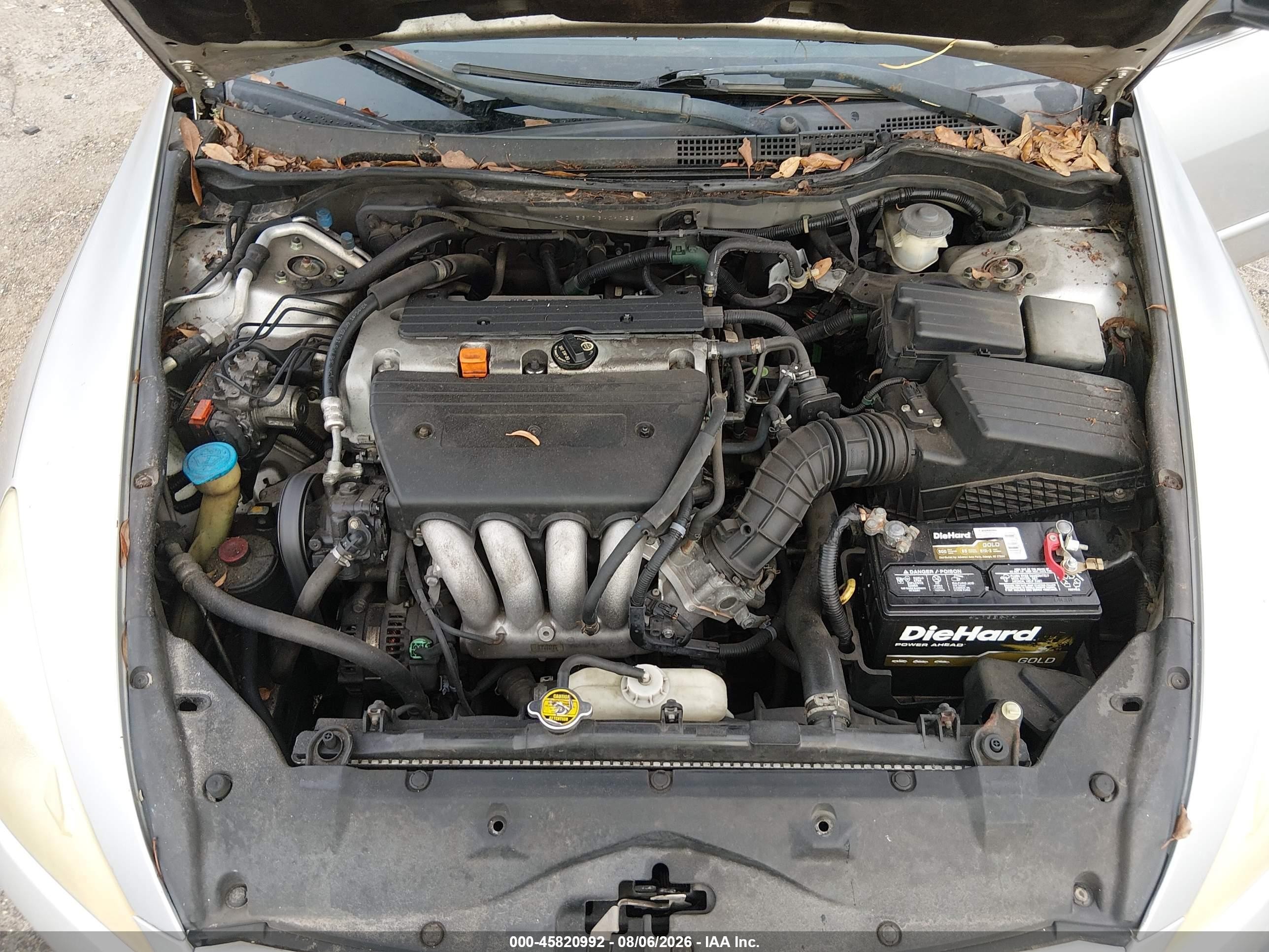 2006 Honda Accord 2.4 Vp Gray vin: 1HGCM56176A097281