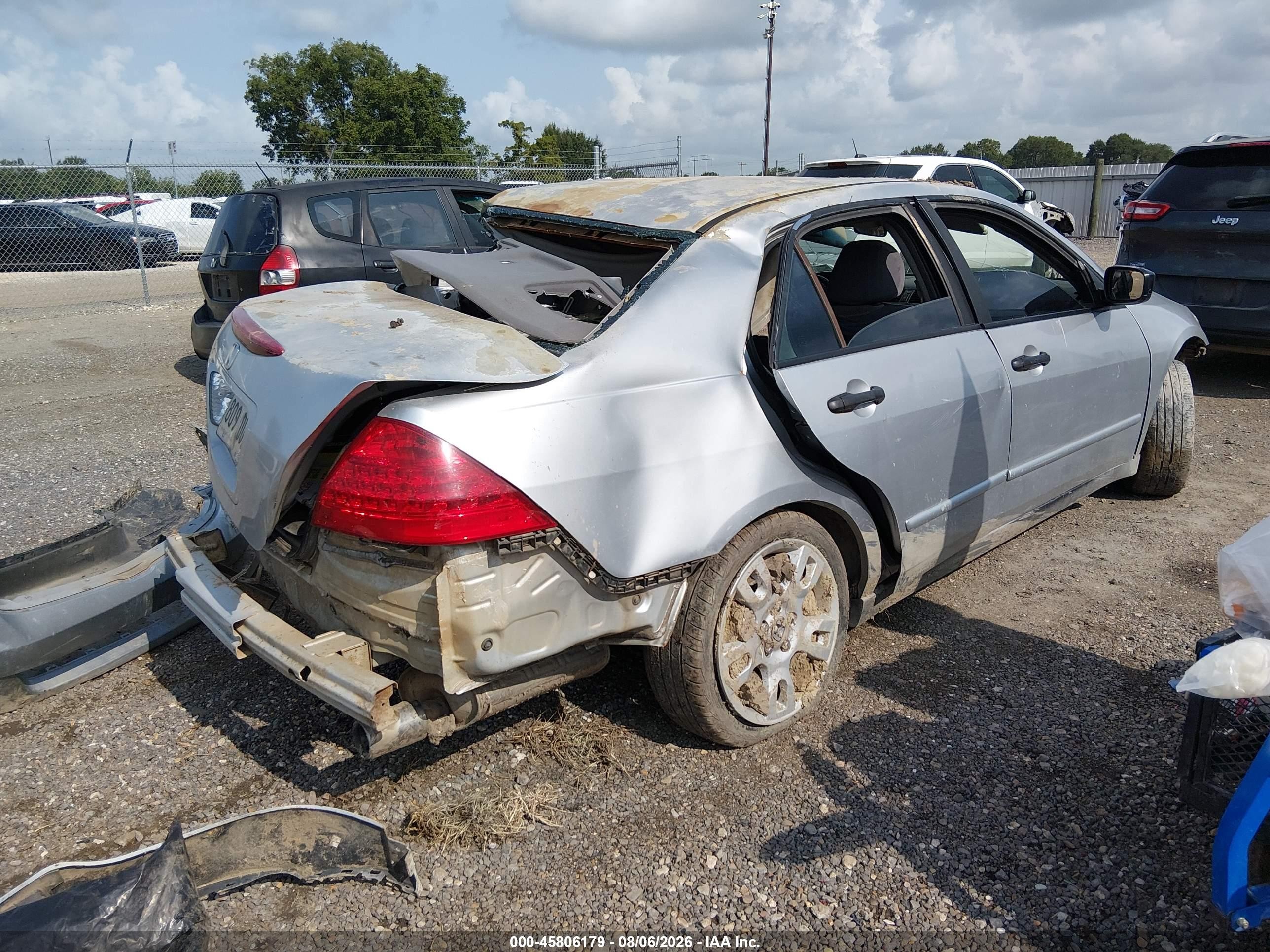 2006 Honda Accord 2.4 Vp Silver vin: 1HGCM56176A162534