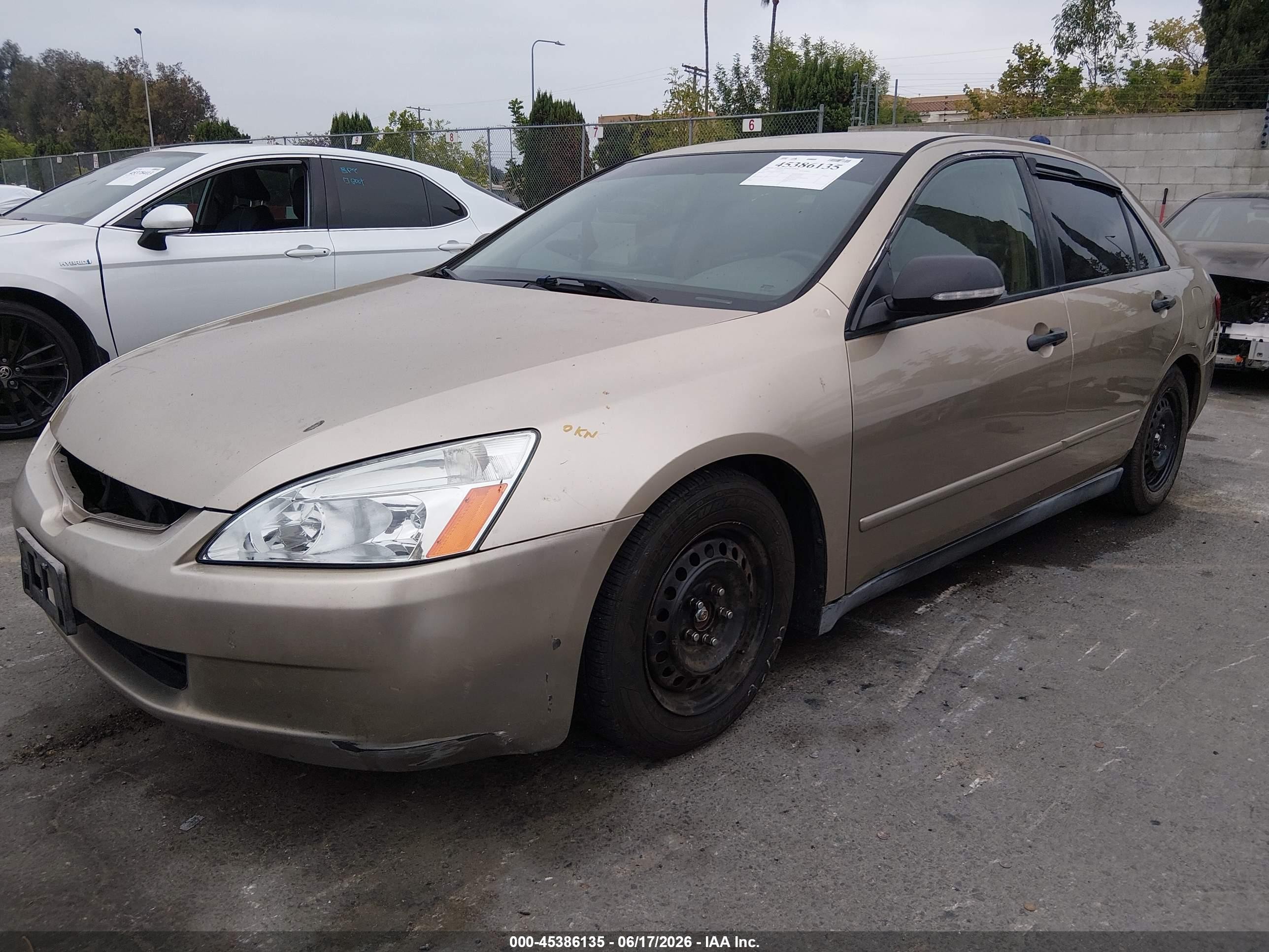 2005 Honda Accord 2.4 Dx Tan vin: 1HGCM56185A130545