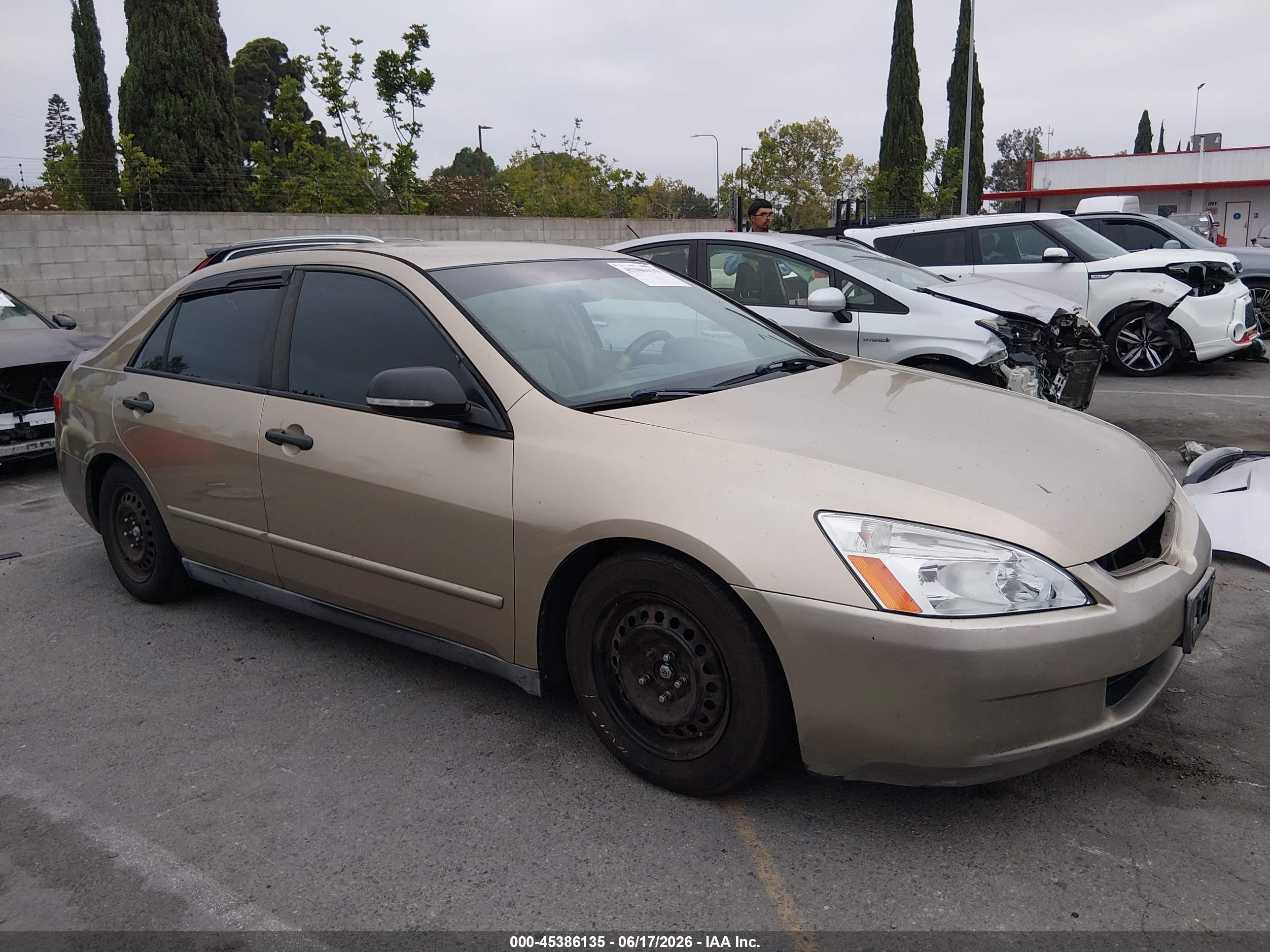 2005 Honda Accord 2.4 Dx Tan vin: 1HGCM56185A130545