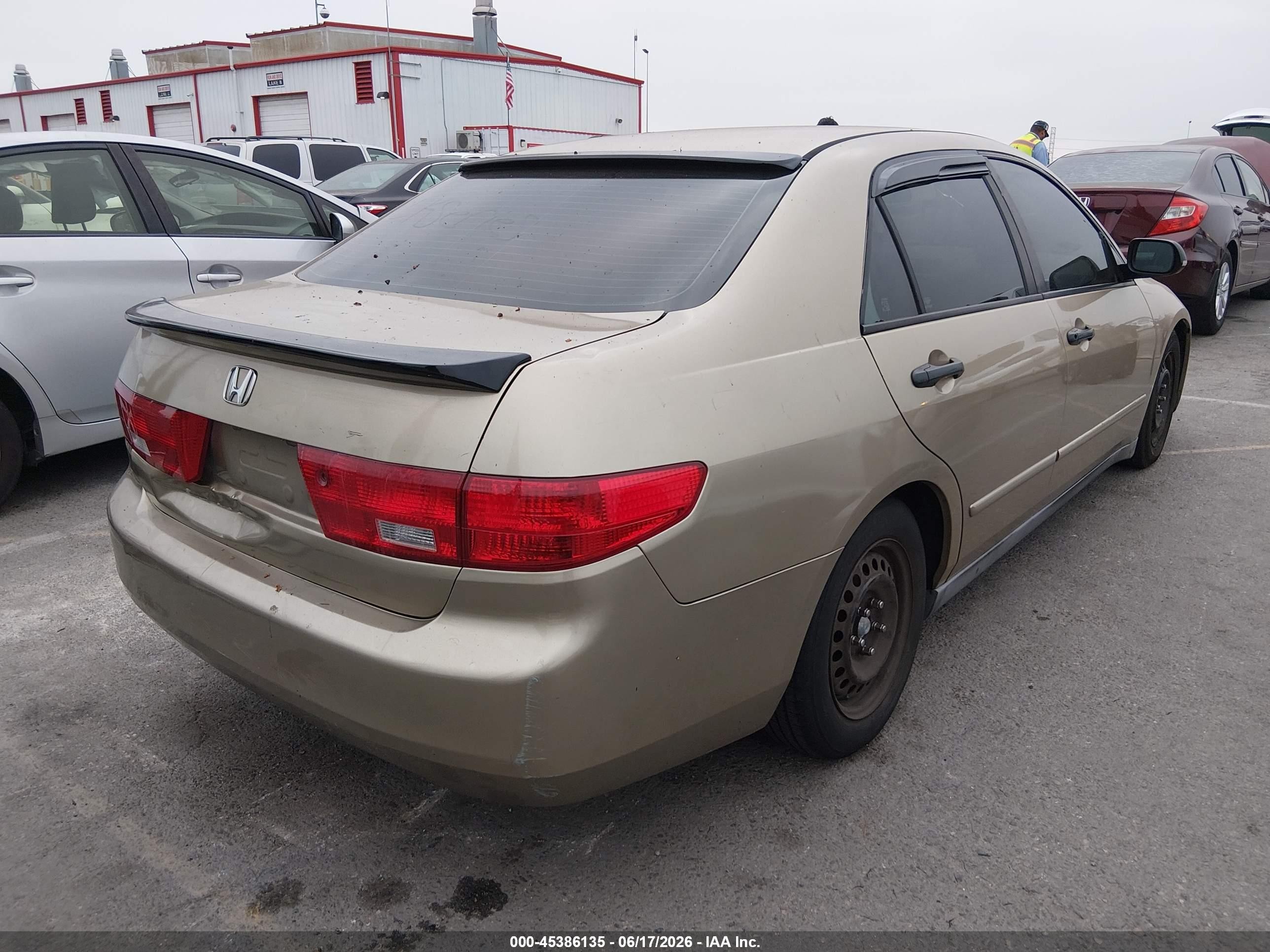 2005 Honda Accord 2.4 Dx Tan vin: 1HGCM56185A130545