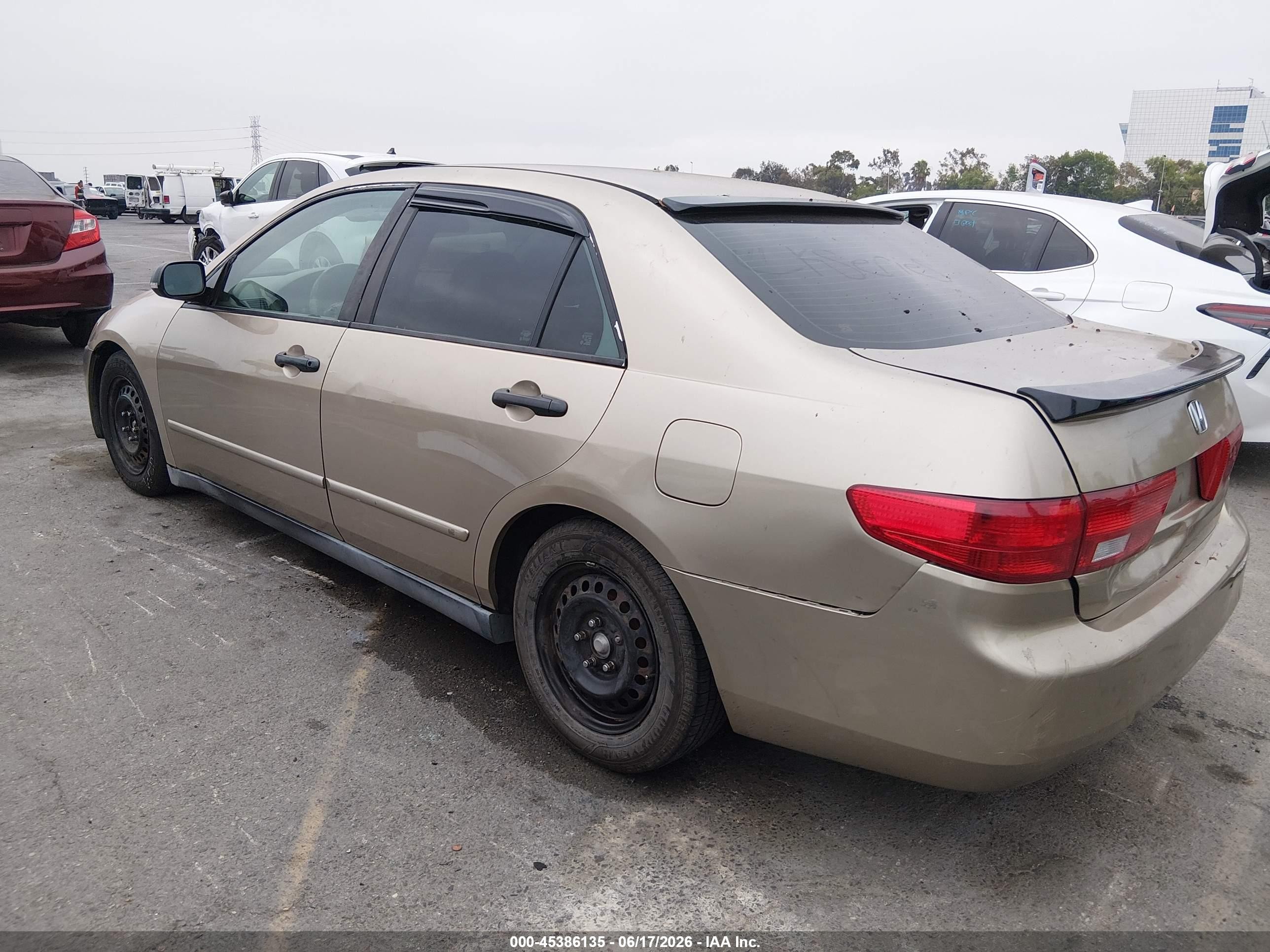 2005 Honda Accord 2.4 Dx Tan vin: 1HGCM56185A130545