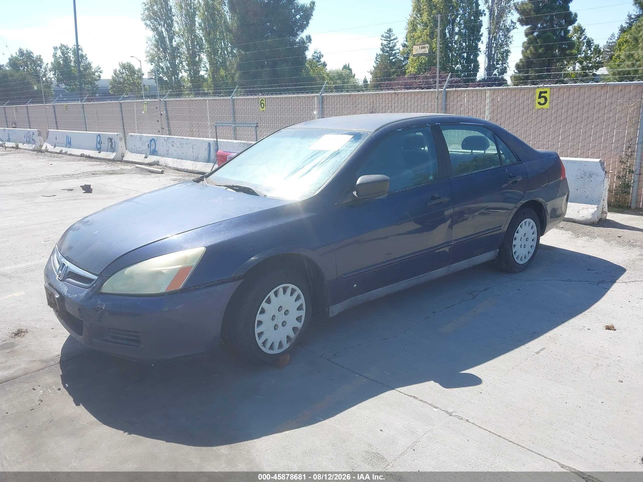 2006 Honda Accord 2.4 Vp Blue vin: 1HGCM56186A063883