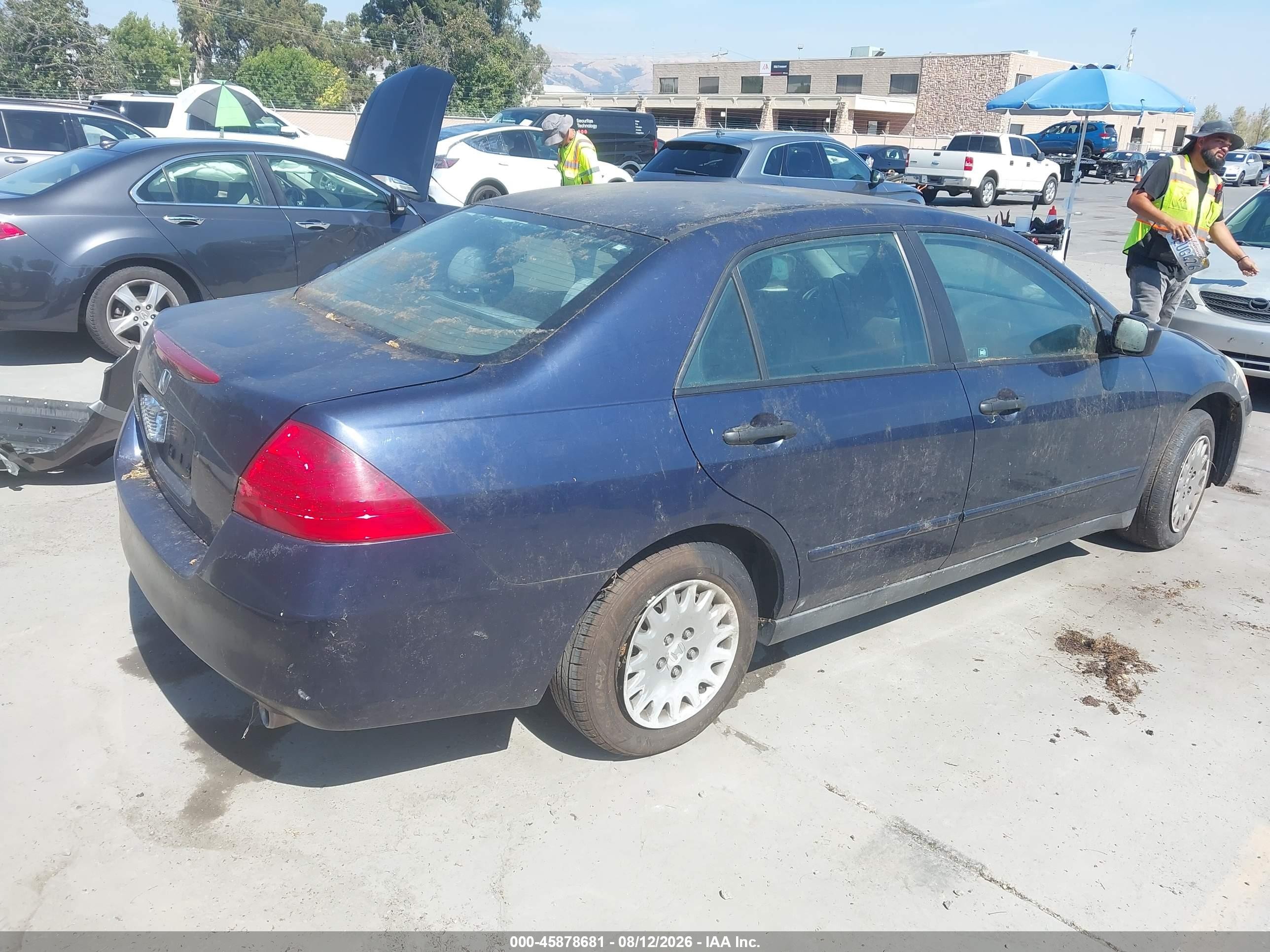 2006 Honda Accord 2.4 Vp Blue vin: 1HGCM56186A063883