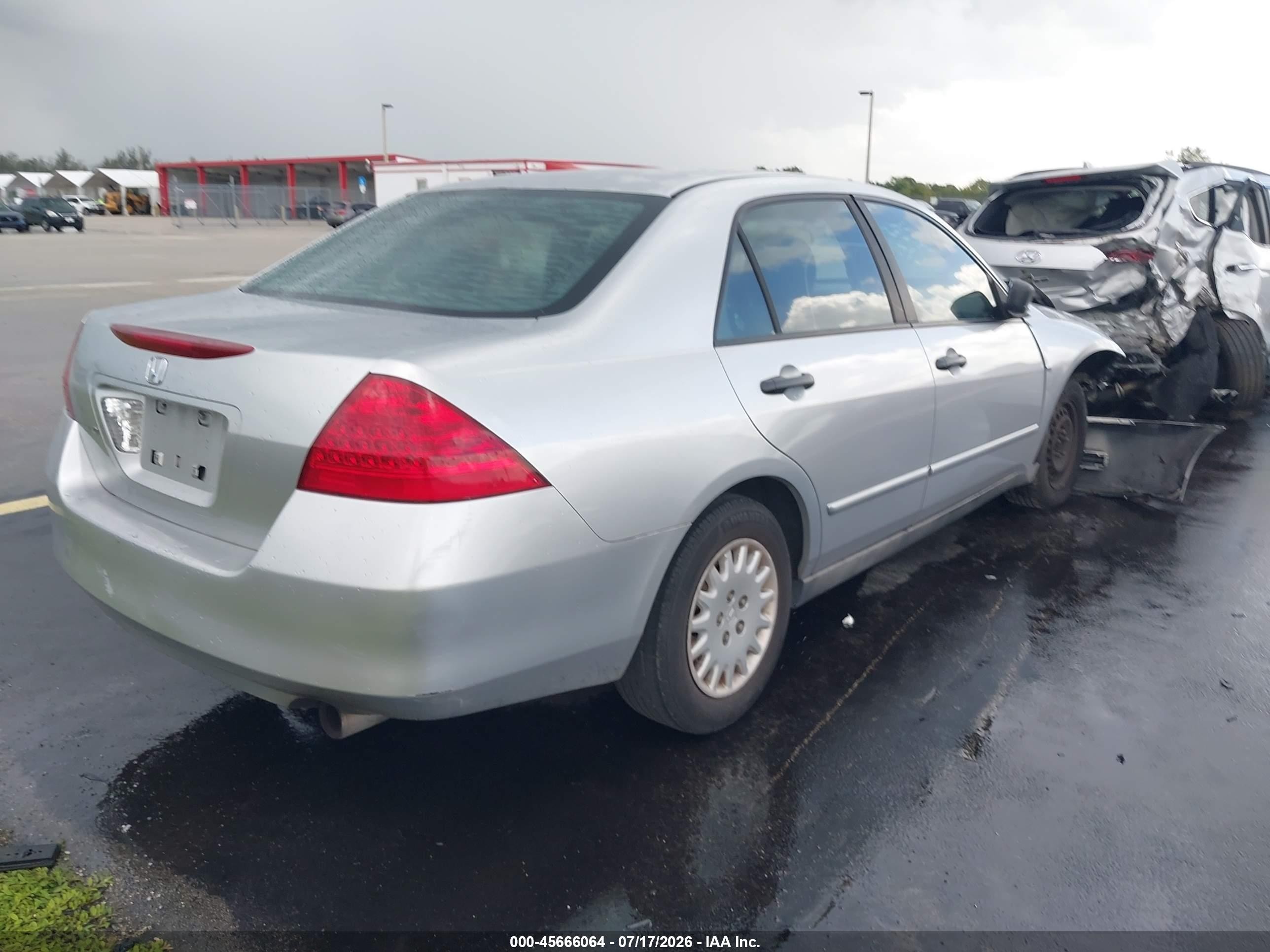 2007 Honda Accord 2.4 Vp Silver vin: 1HGCM56187A029587