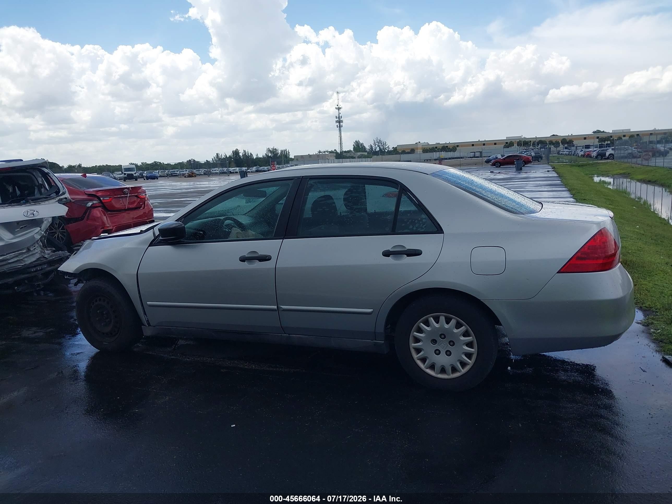 2007 Honda Accord 2.4 Vp Silver vin: 1HGCM56187A029587