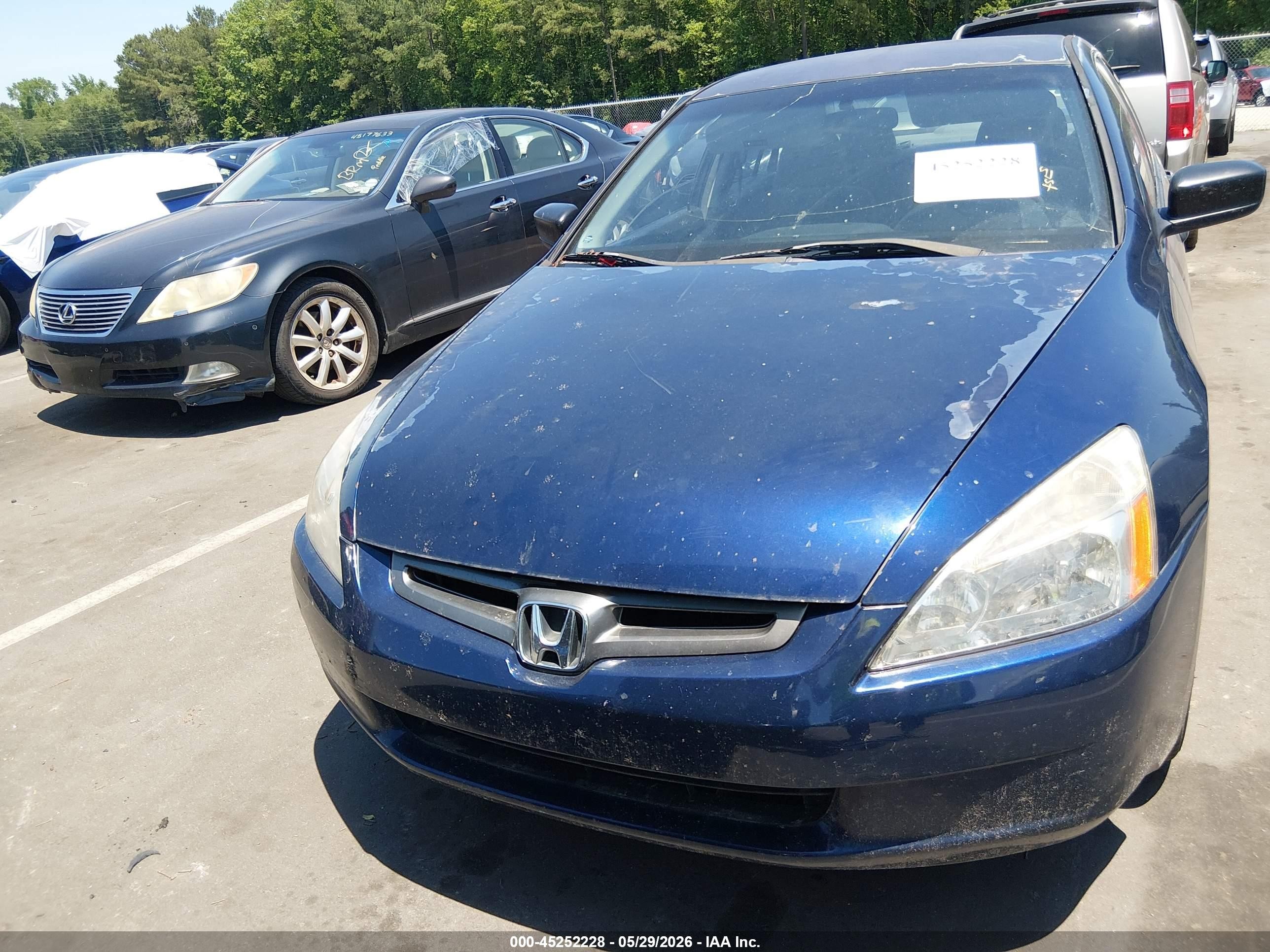 2004 Honda Accord 2.4 Dx Blue vin: 1HGCM56194A119214