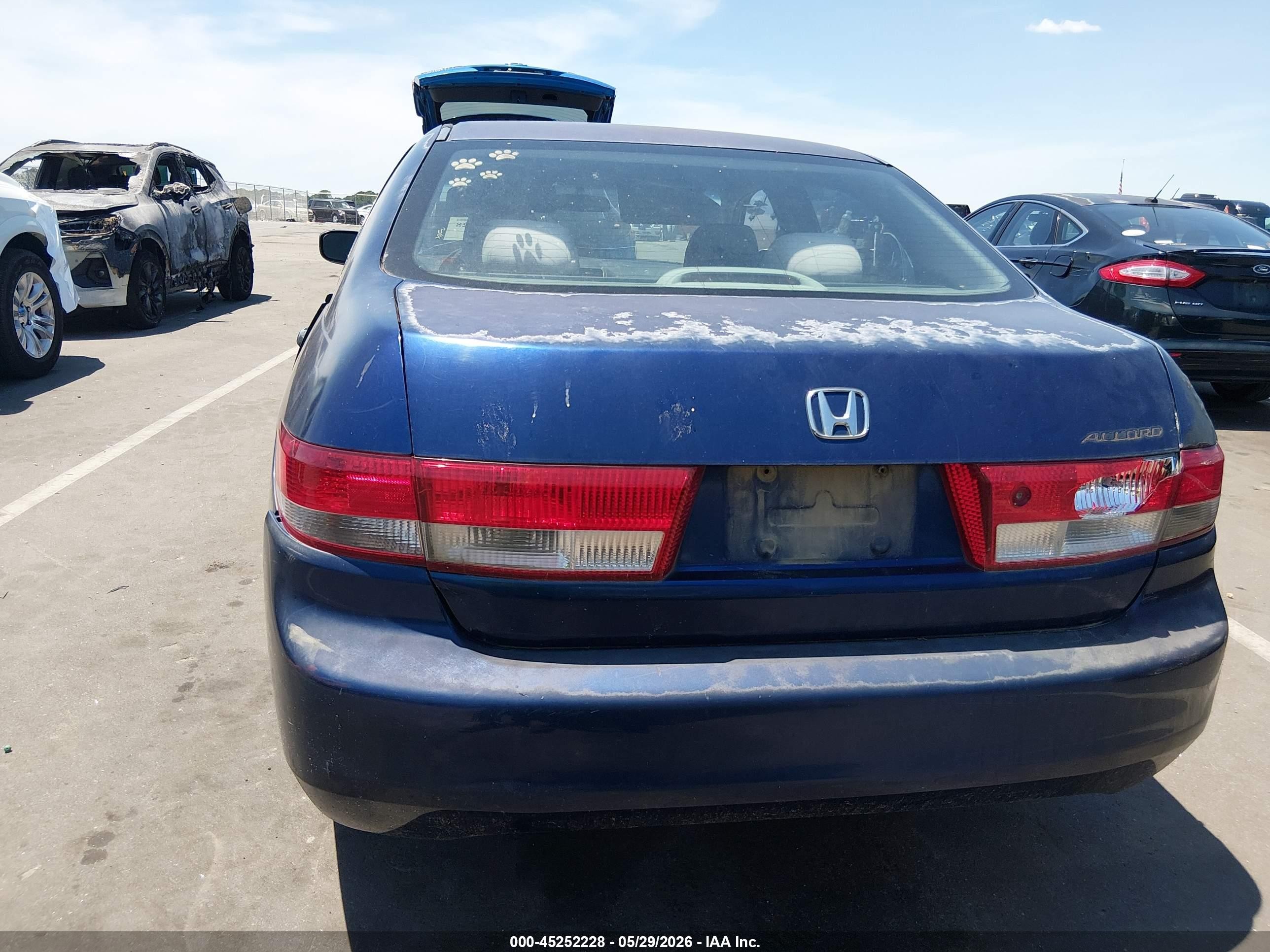 2004 Honda Accord 2.4 Dx Blue vin: 1HGCM56194A119214