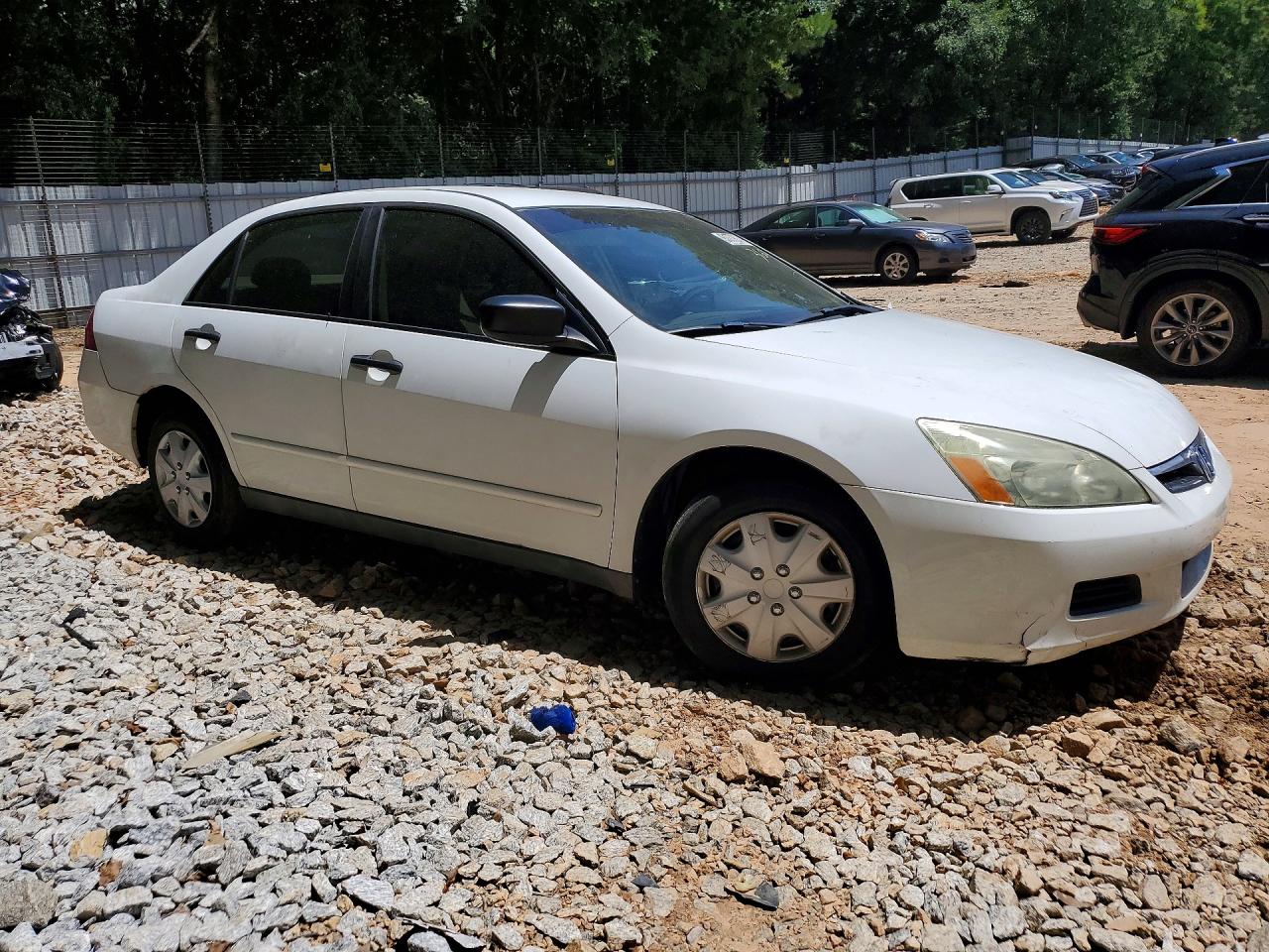 2007 Honda Accord Value White vin: 1HGCM56197A111375