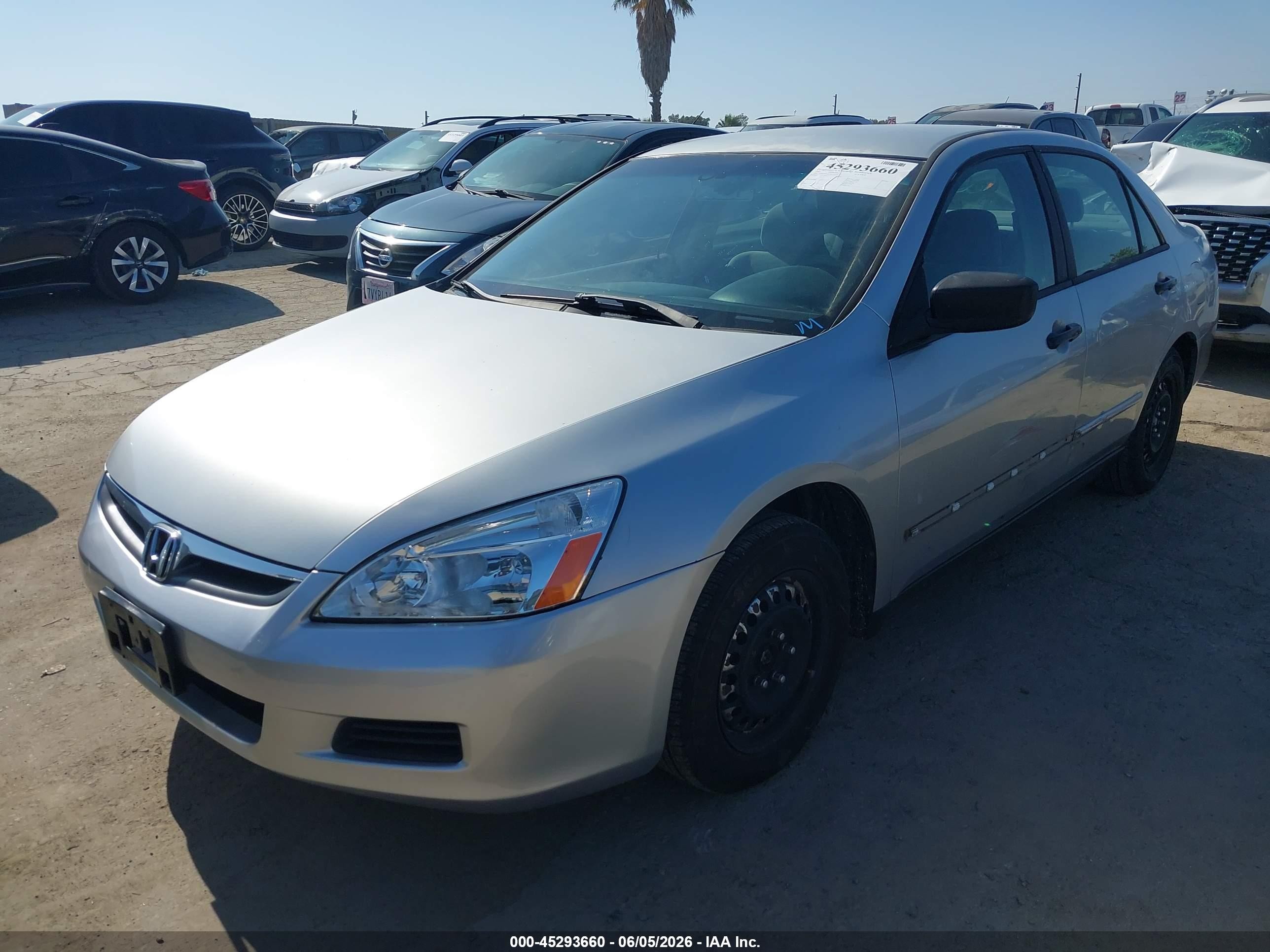 2007 Honda Accord 2.4 Vp Серый vin: 1HGCM56197A128192