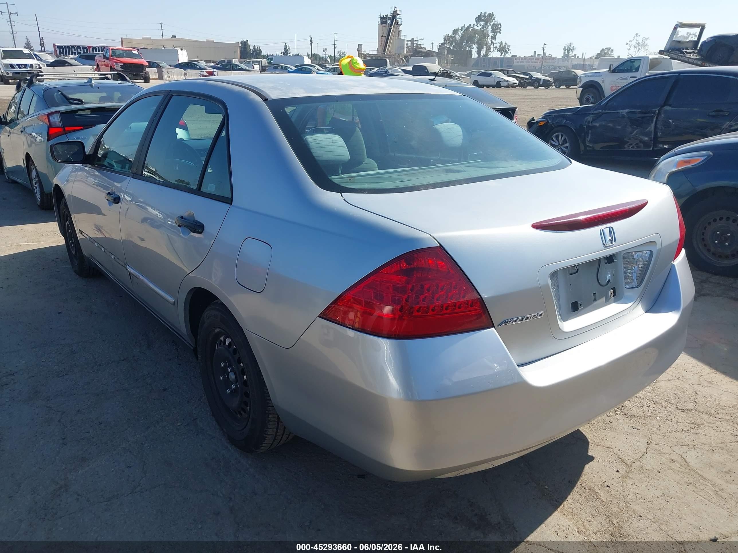 2007 Honda Accord 2.4 Vp Серый vin: 1HGCM56197A128192