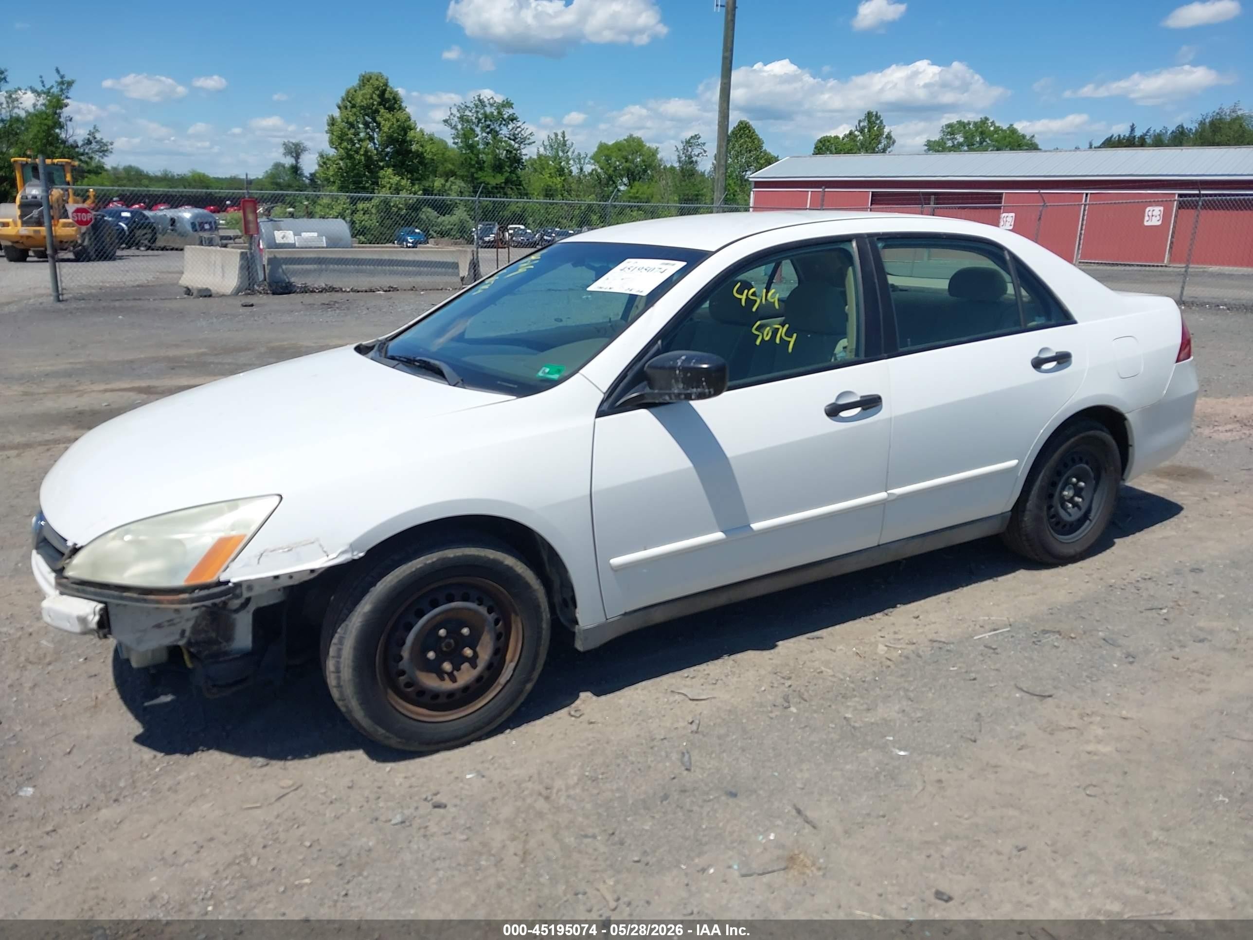2006 Honda Accord 2.4 Vp White vin: 1HGCM561X6A001529