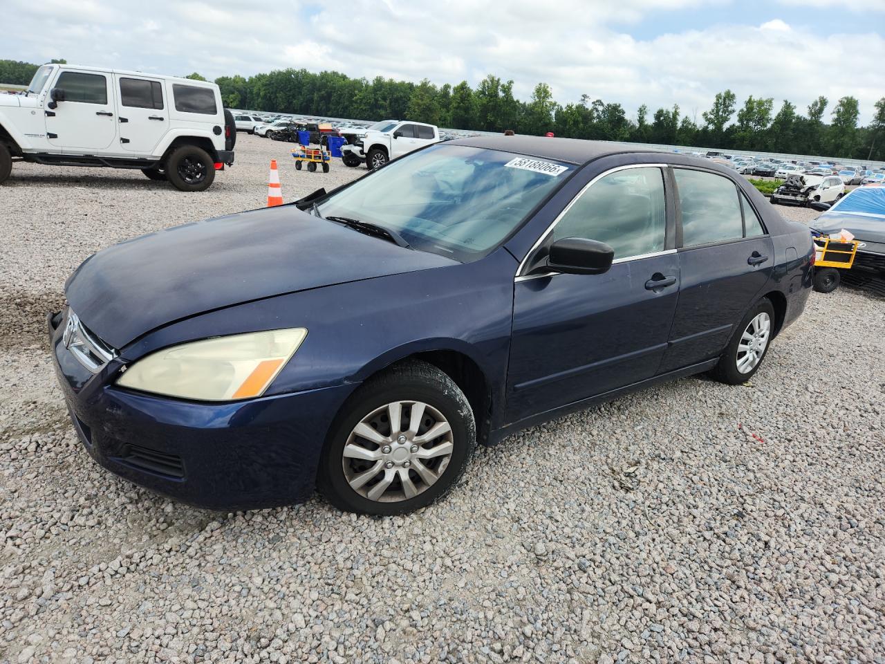 2007 Honda Accord Value Синий vin: 1HGCM561X7A072926
